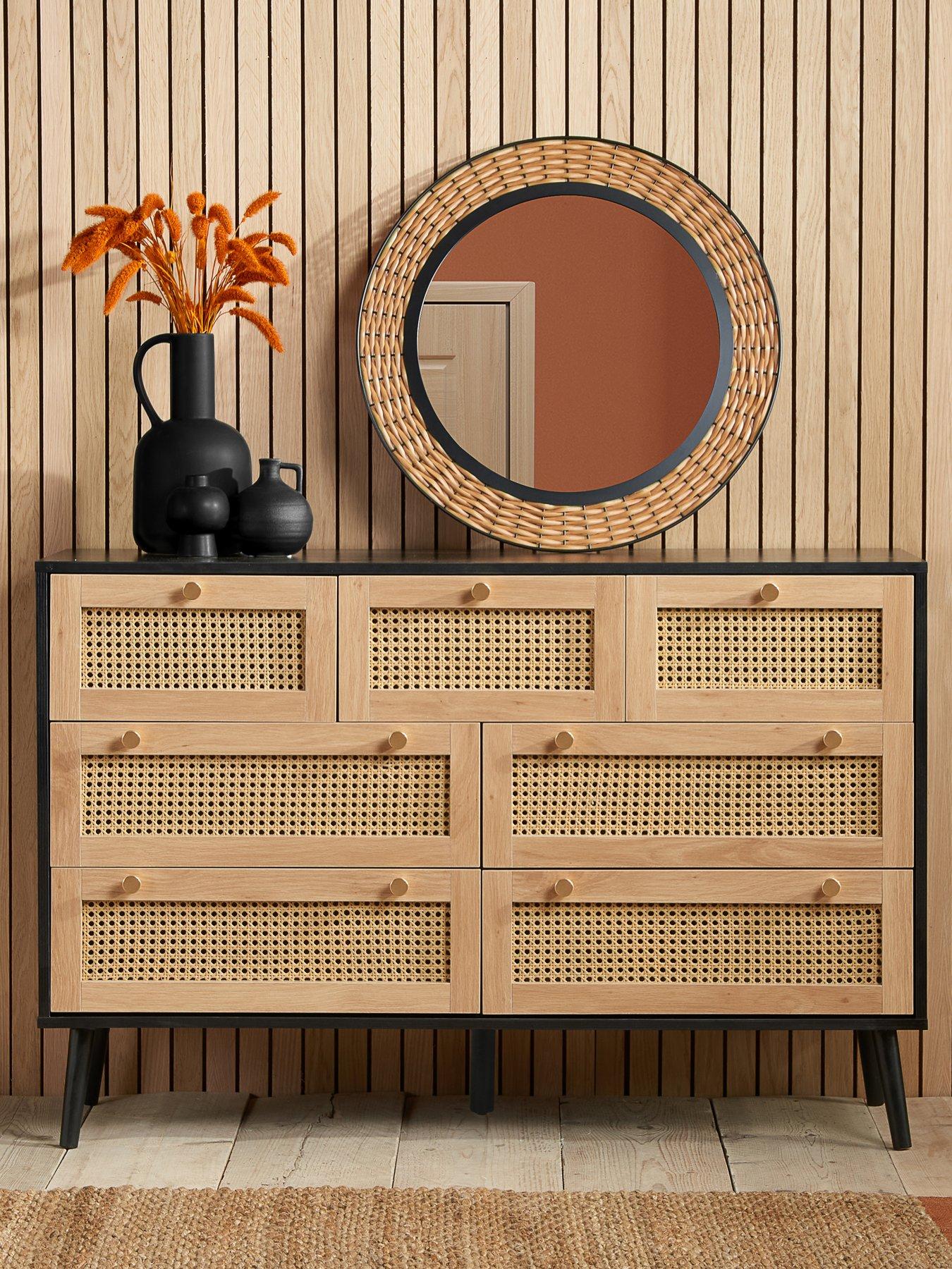 Birlea Croxley 7 Drawer Rattan Chest