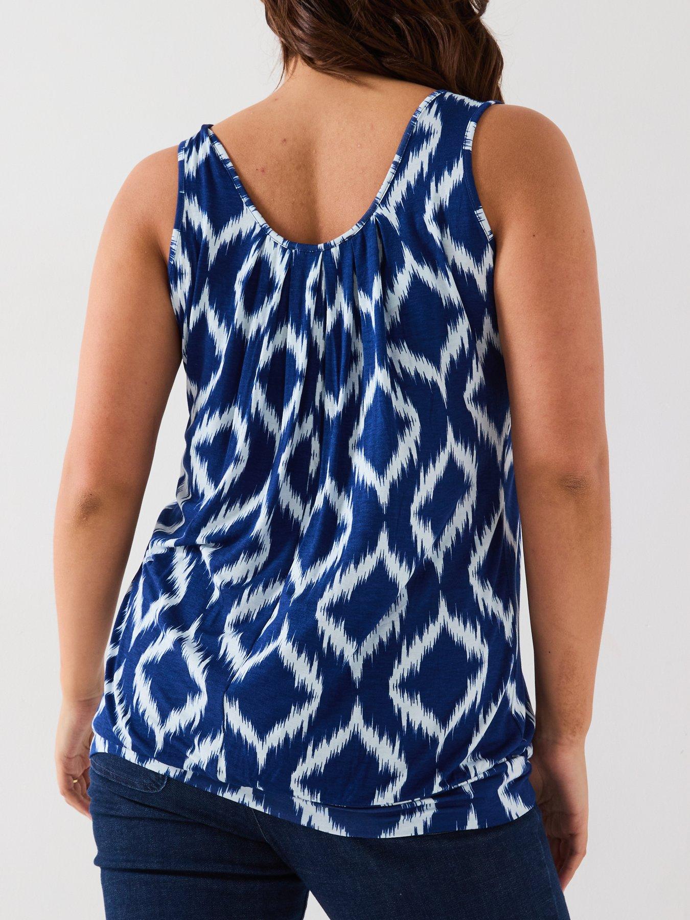  image of v-by-very-curve-jersey-banded-hem-top