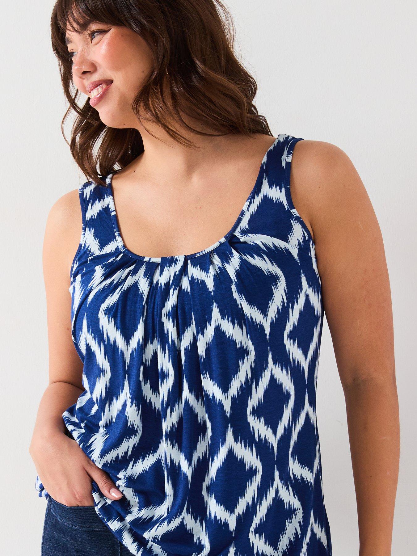  image of v-by-very-curve-jersey-banded-hem-top