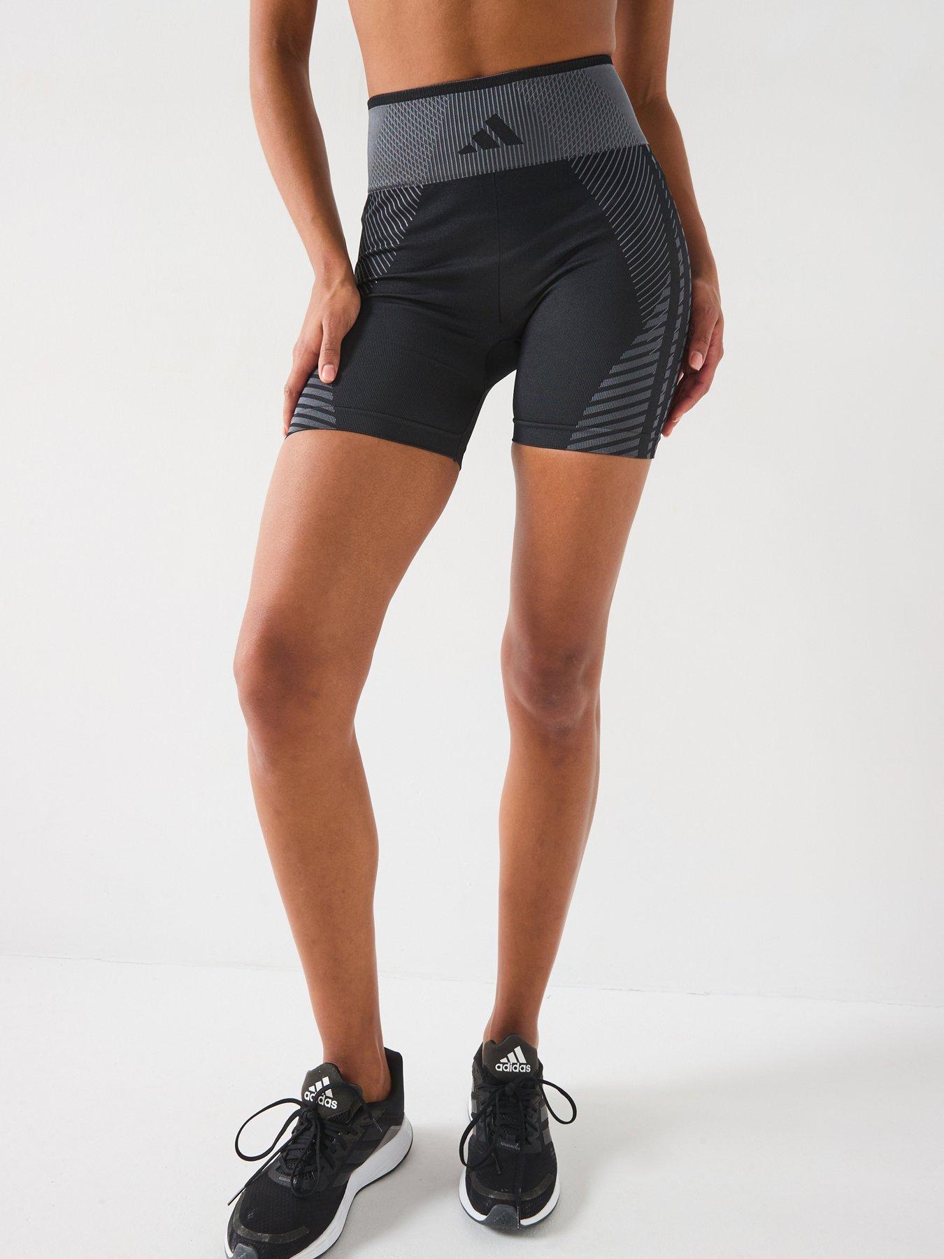 adidas Womens Training Knit 5inch Bike Shorts - Black