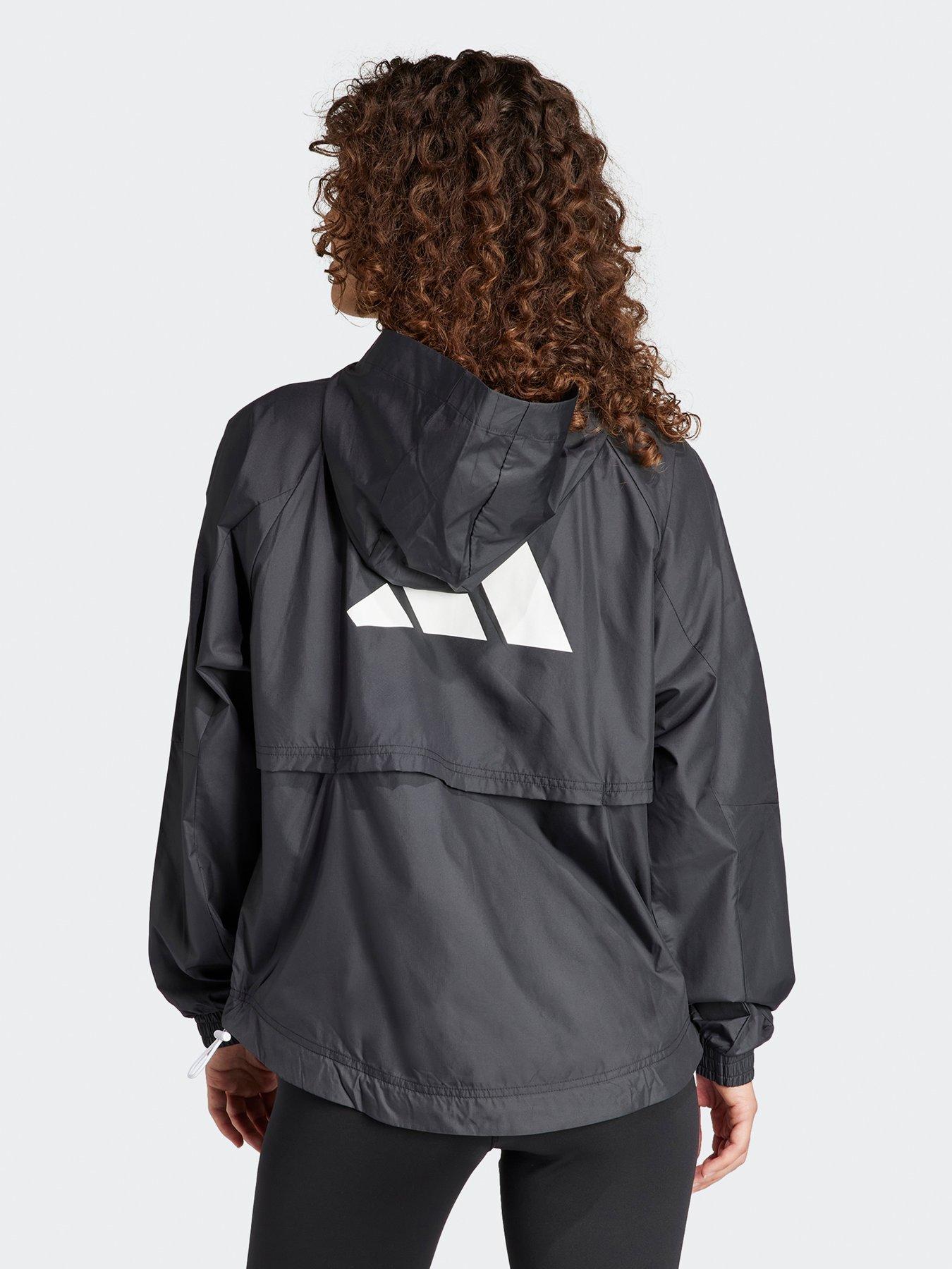  image of adidas-womens-training-hyperglam-windbreaker-jacket-black