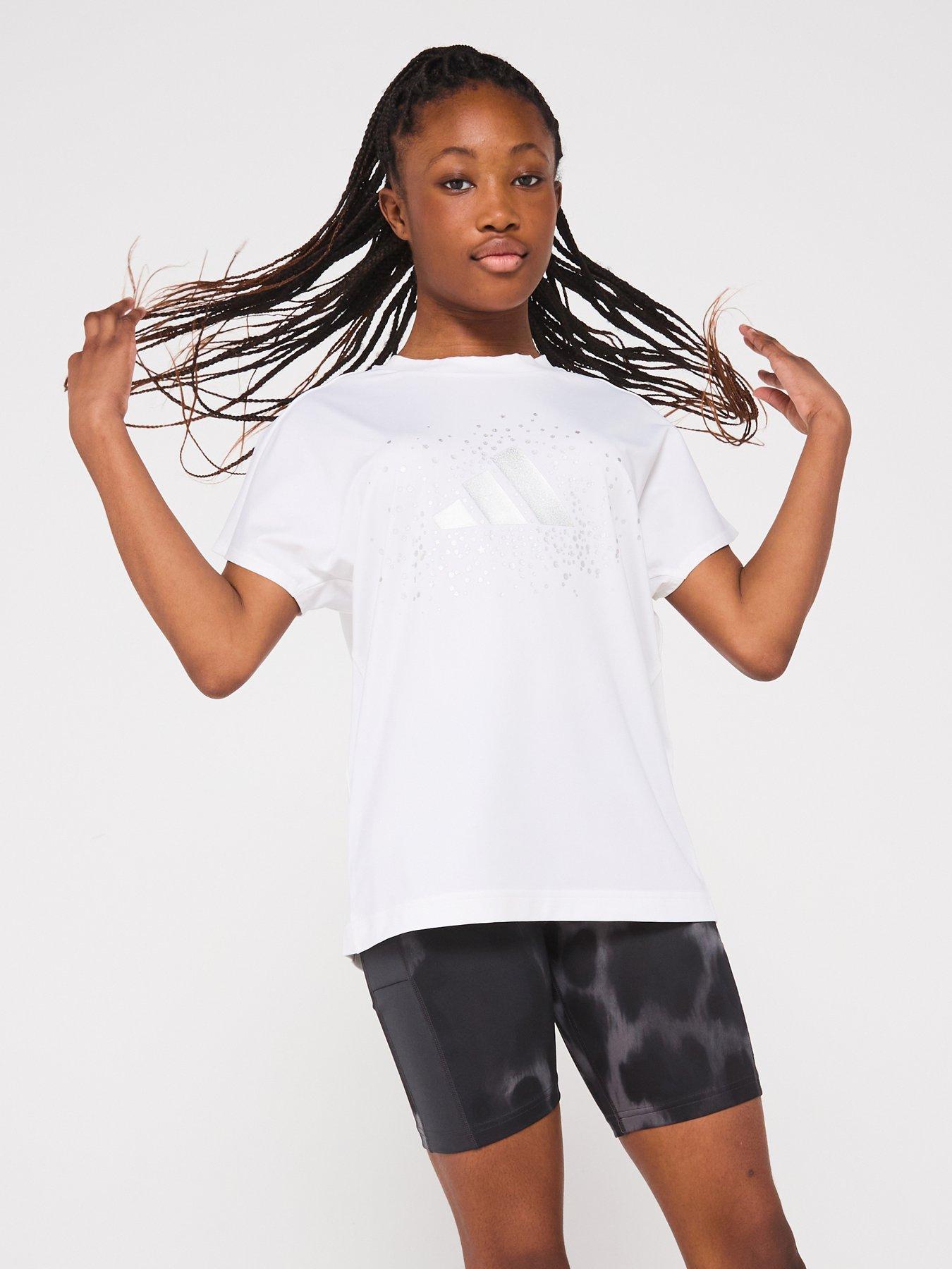 undefined Junior Girls Training Logo T-Shirt - White
