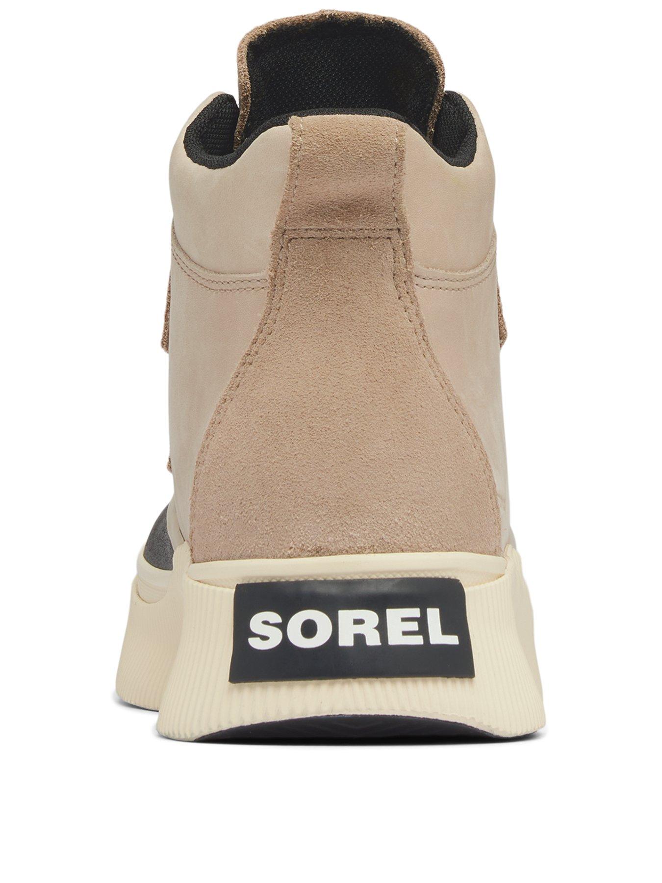  image of sorel-womens-out-n-about-4-classic-mid-waterproof-sneaker-beige