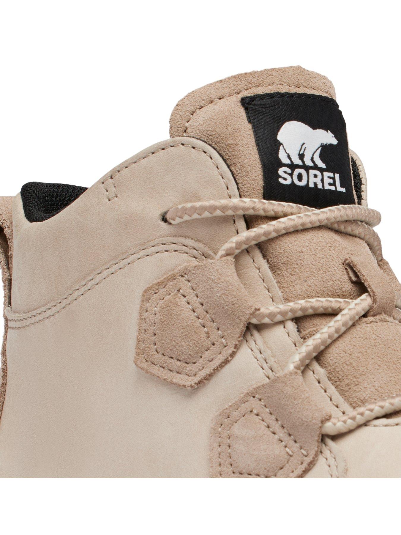  image of sorel-womens-out-n-about-4-classic-mid-waterproof-sneaker-beige