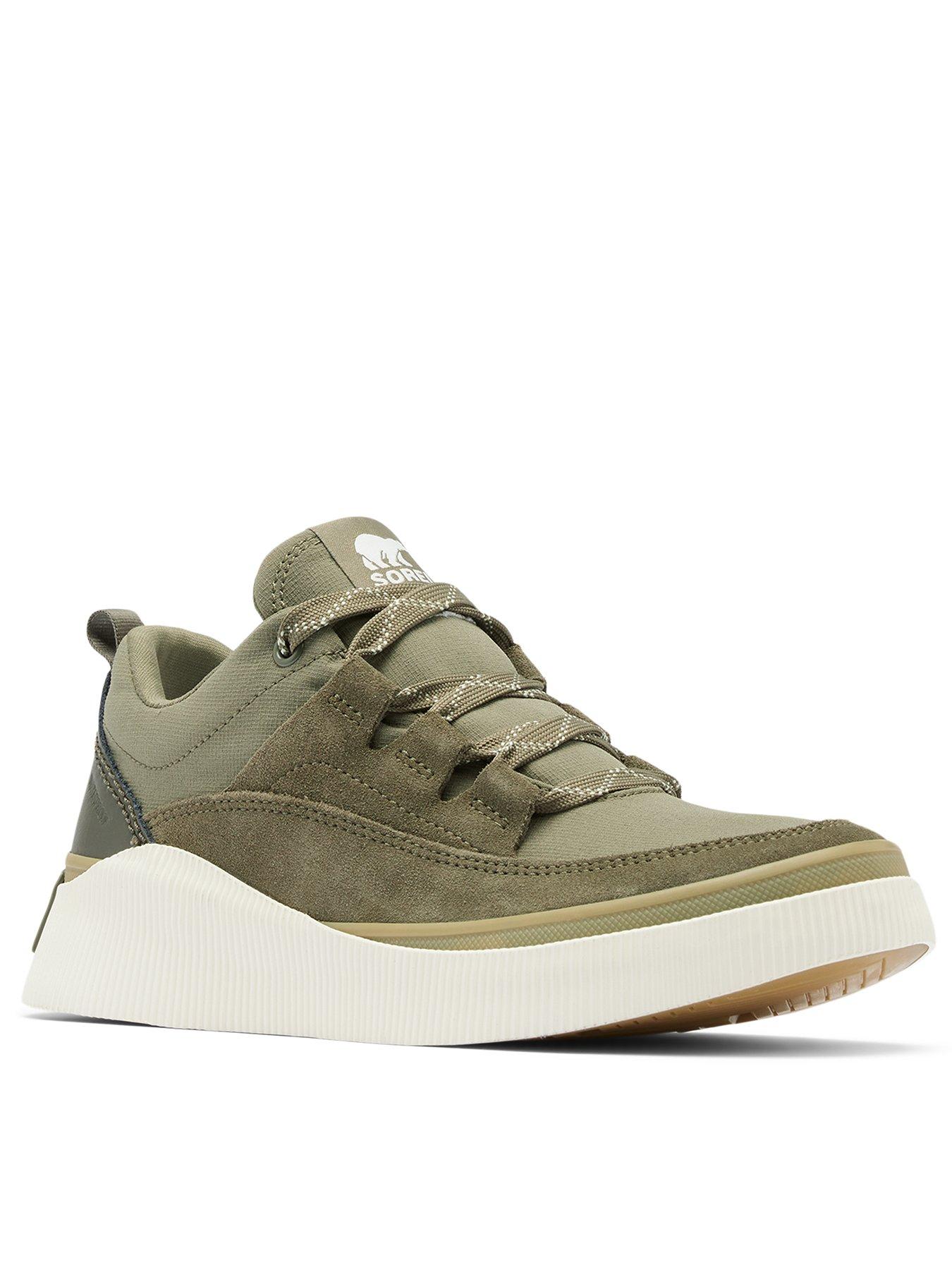 SOREL Womens Out N About 4 Waterproof Low Sneakers  Green