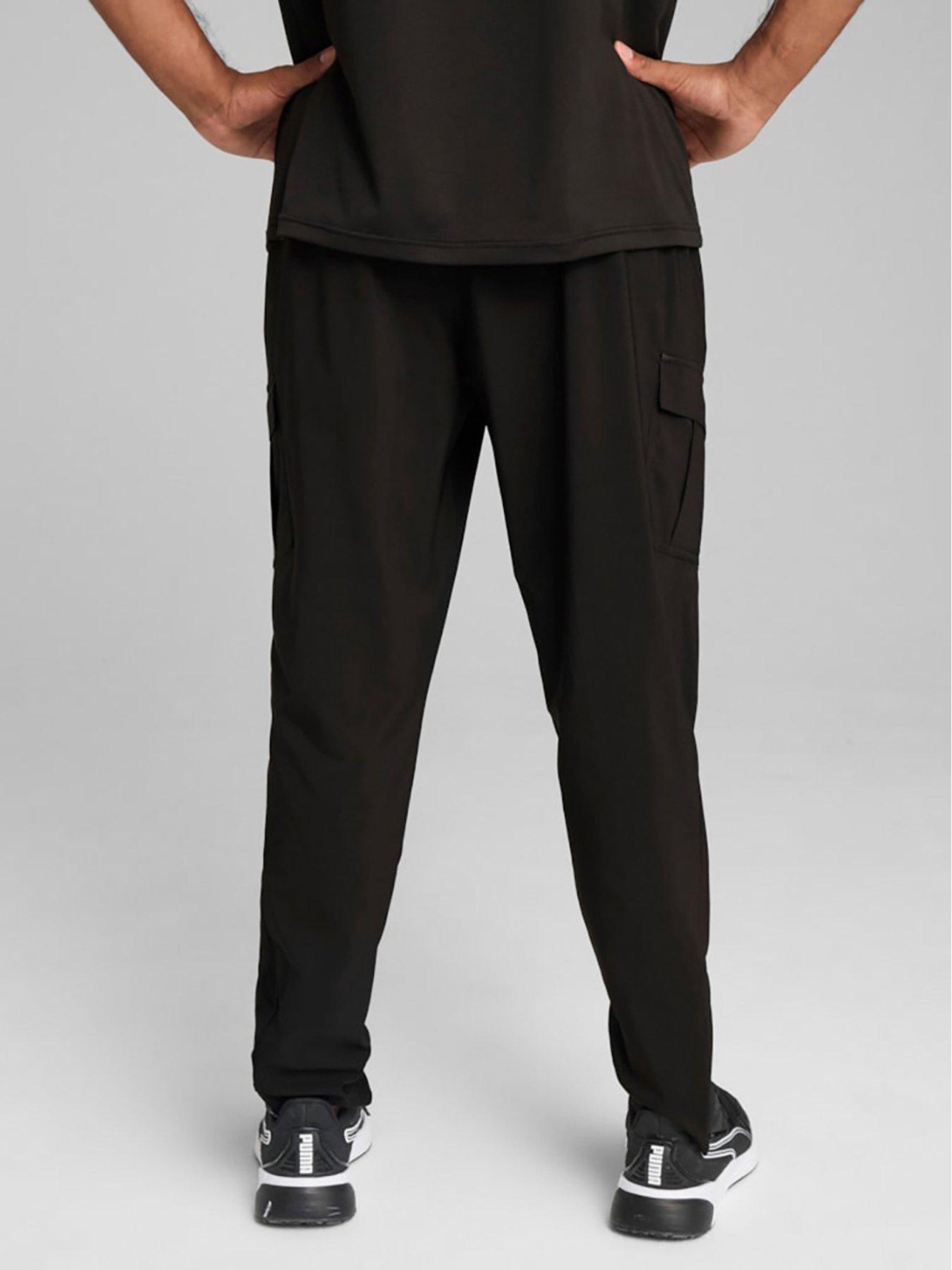  image of puma-mens-training-tech-woven-cargo-pants-black