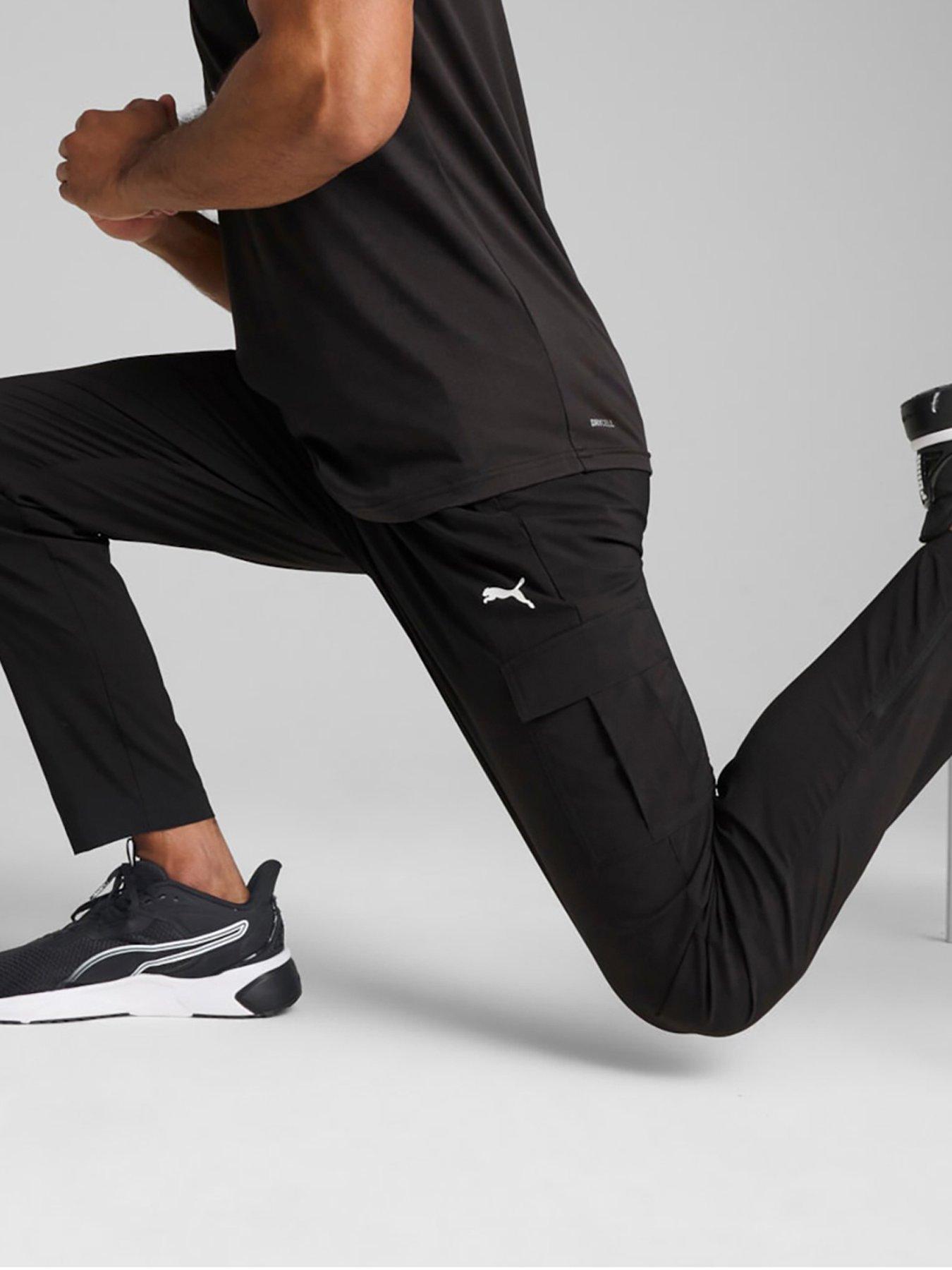  image of puma-mens-training-tech-woven-cargo-pants-black