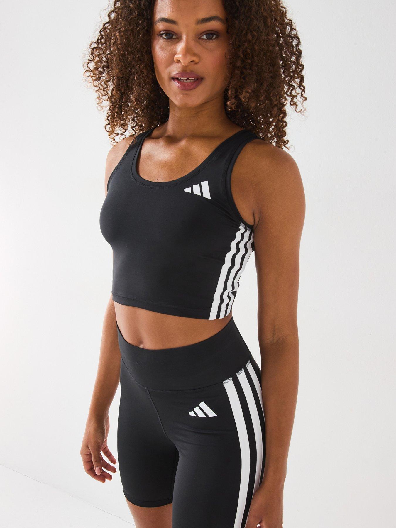adidas-womens-train-essential-3-stripe-crop-tank-black