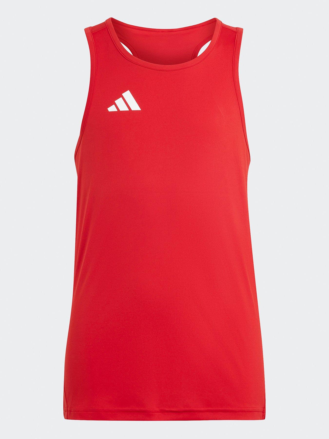 adidas Junior Unisex Running Team Vest - Red