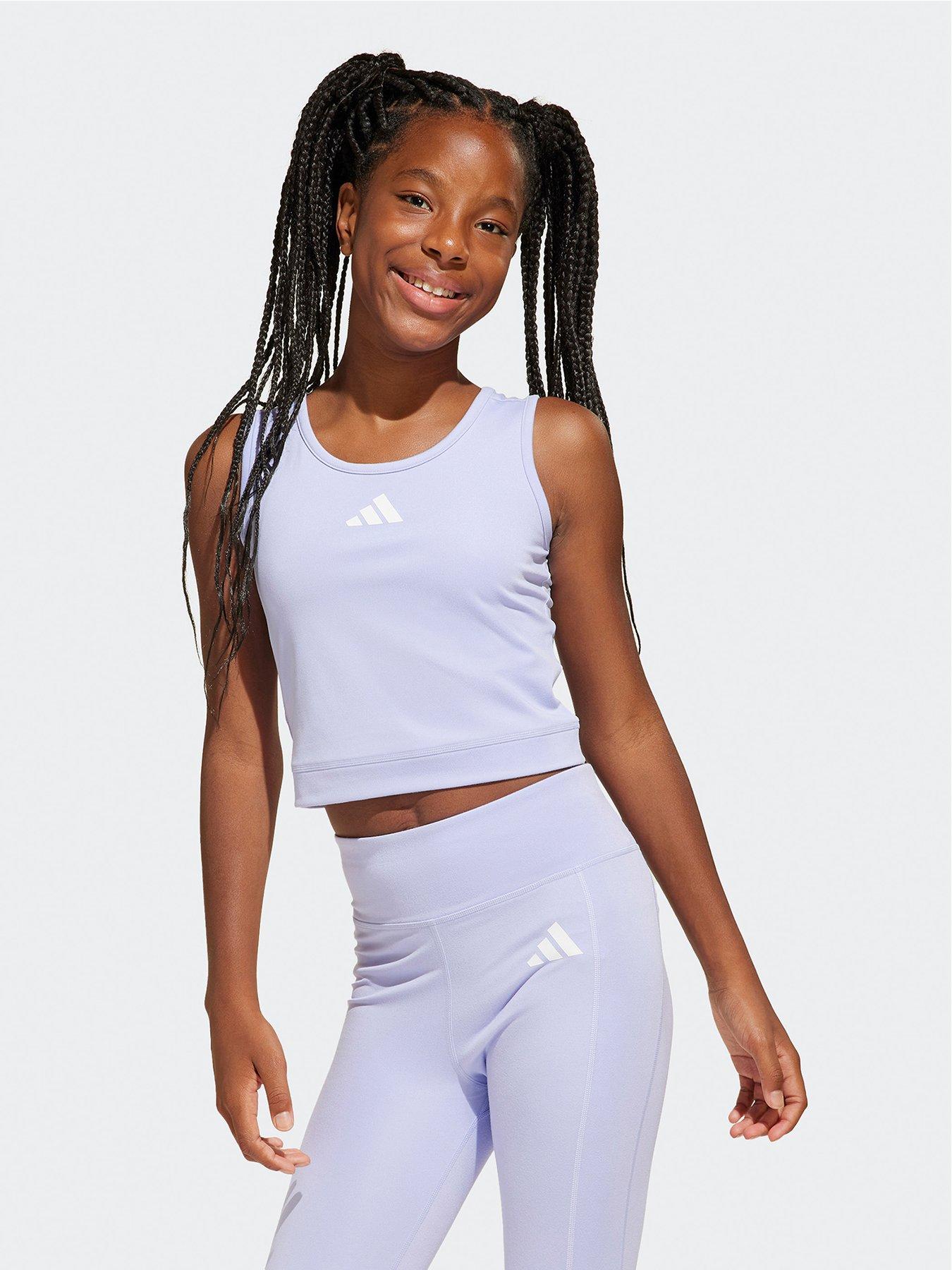 undefined Junior Girls Training Fav Crop Top - Purple