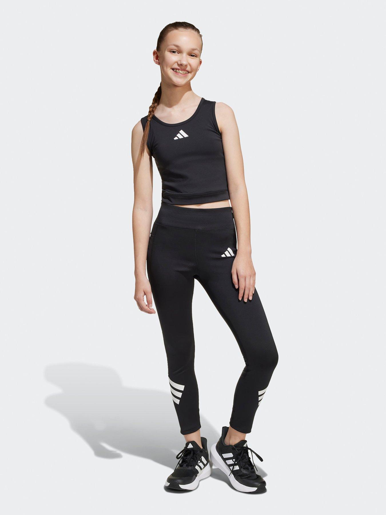  image of adidas-junior-girls-training-crop-top-black