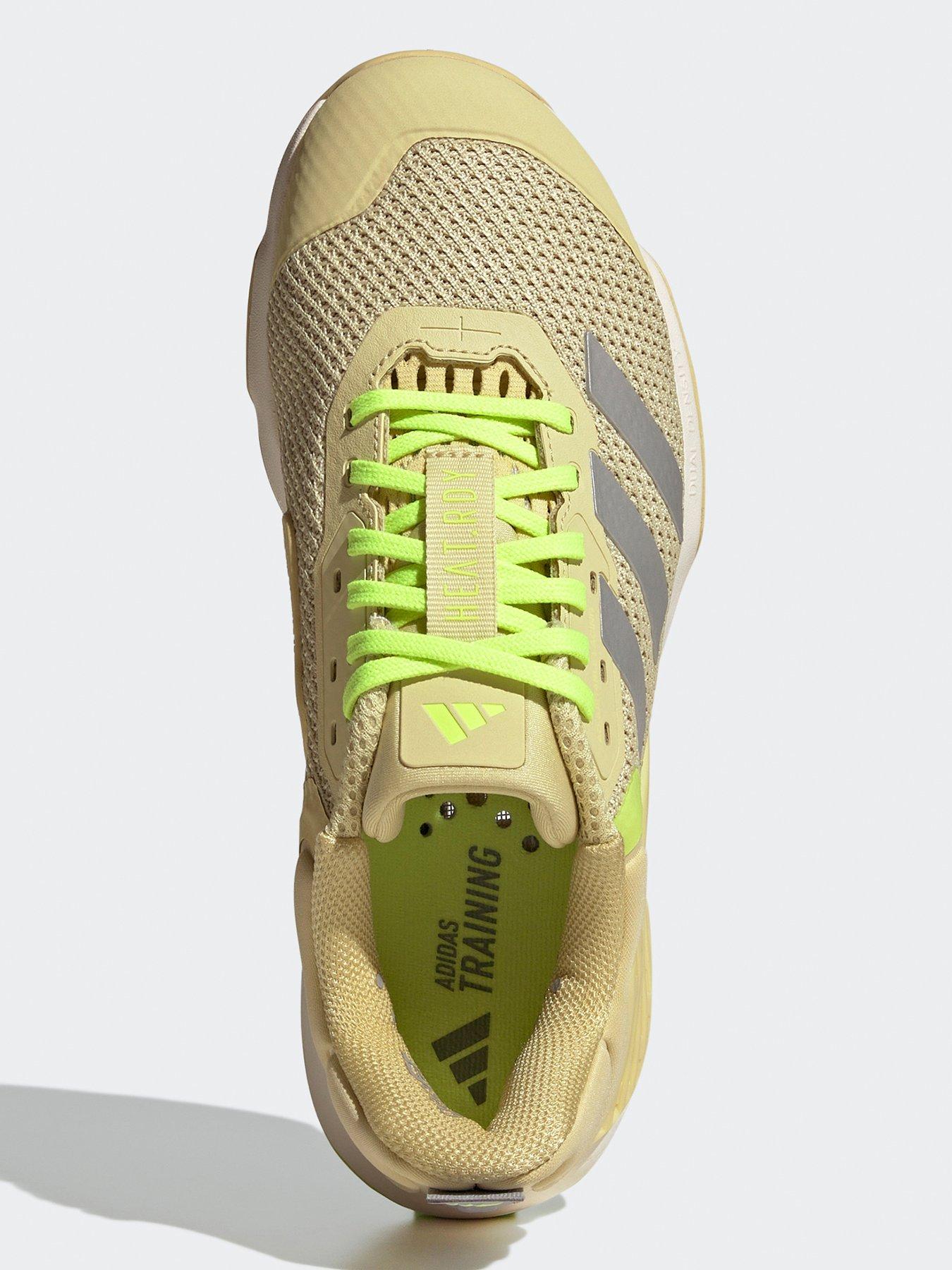  image of adidas-womens-training-dropset-3-trainers-powder-yellowmatte-silver