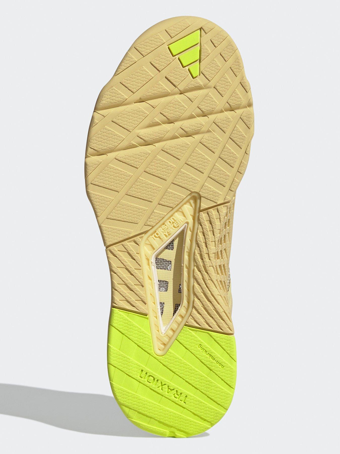  image of adidas-womens-training-dropset-3-trainers-powder-yellowmatte-silver