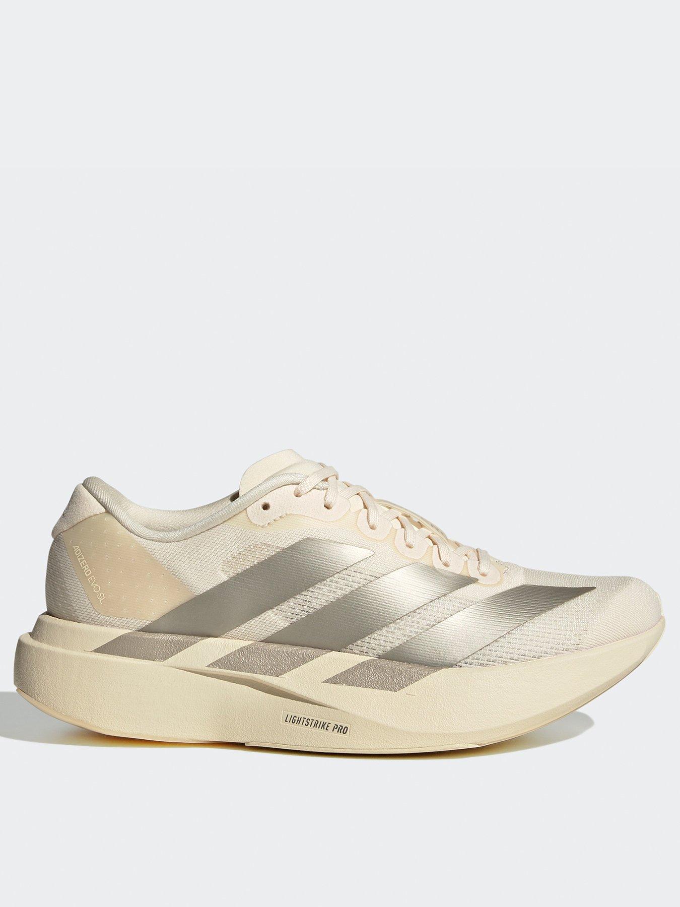  image of adidas-womens-running-adizero-evo-sl-trainers-wonder-whitecyber-metallicwarm-vanilla