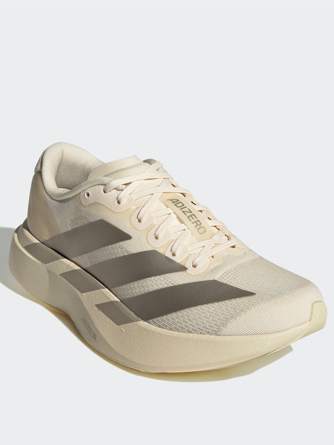  image of adidas-womens-running-adizero-evo-sl-trainers-wonder-whitecyber-metallicwarm-vanilla