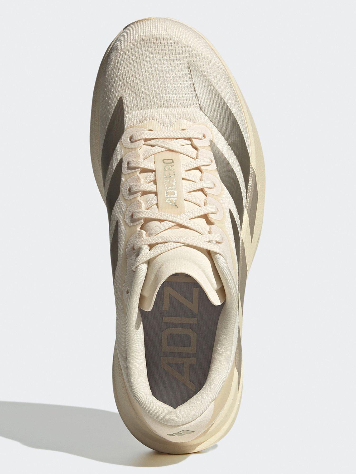  image of adidas-womens-running-adizero-evo-sl-trainers-wonder-whitecyber-metallicwarm-vanilla