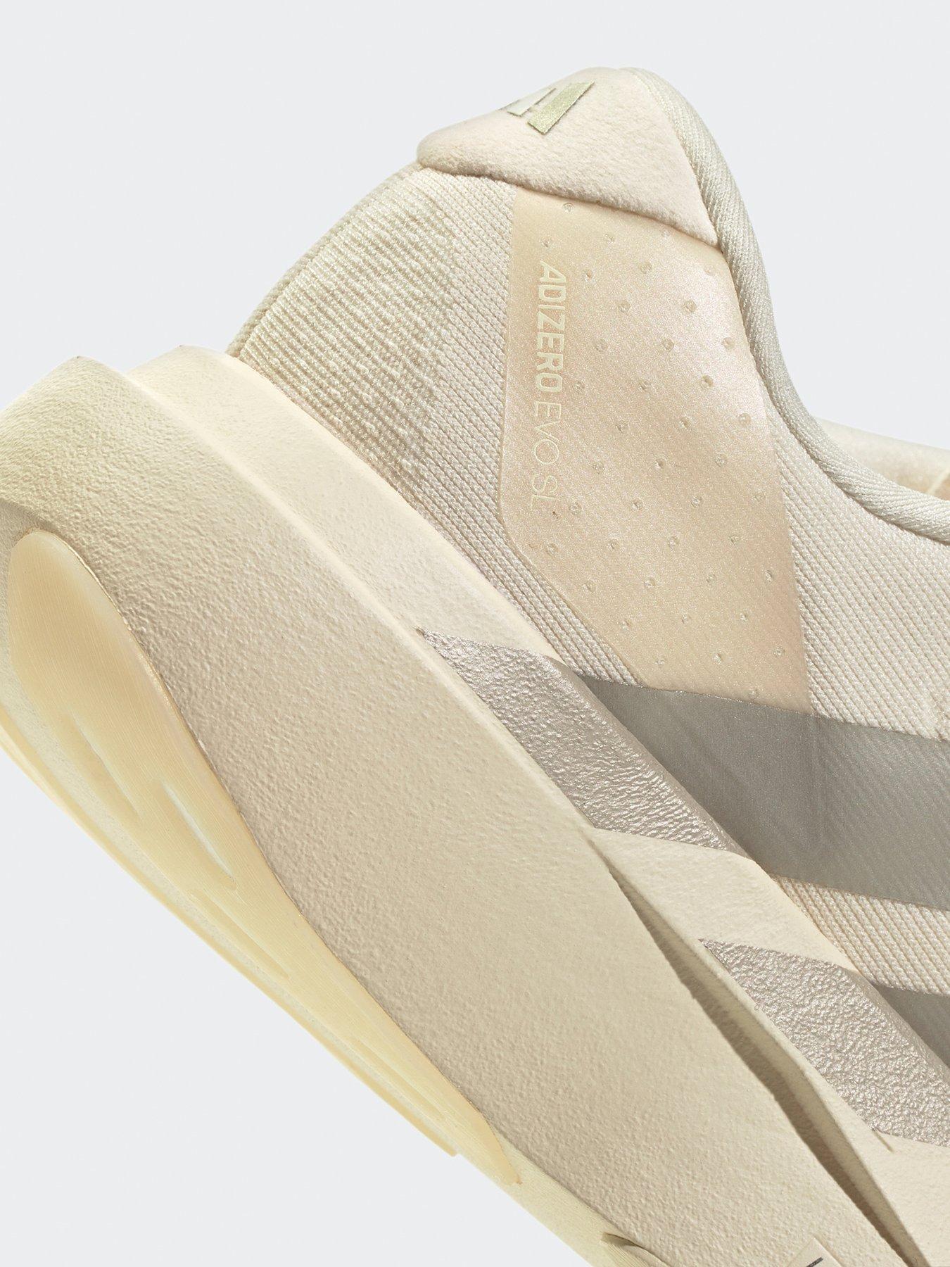  image of adidas-womens-running-adizero-evo-sl-trainers-wonder-whitecyber-metallicwarm-vanilla