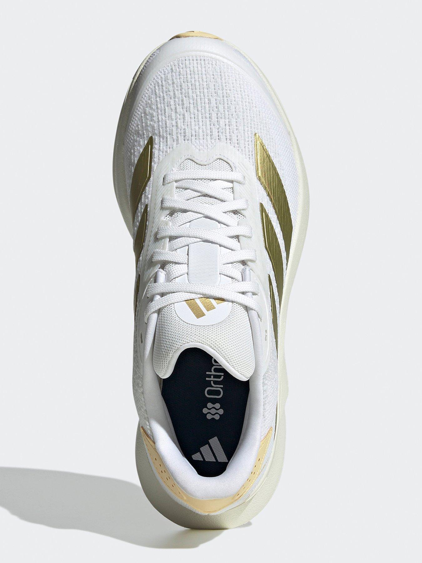  image of adidas-womens-running-duramo-sl2-trainers-whitegold-metorange-tint