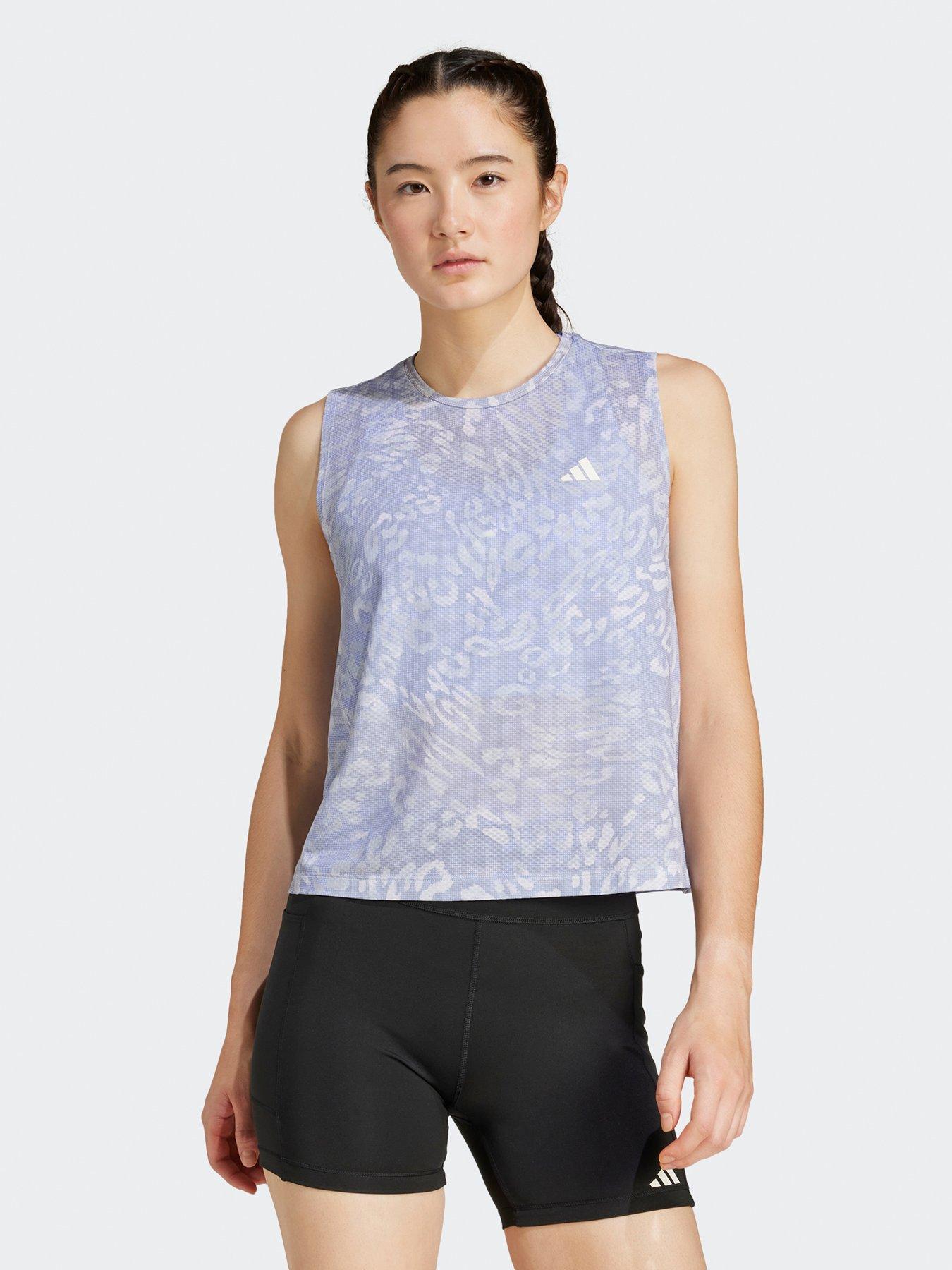 undefined Womens Running Own The Run Printed Tank - Grey