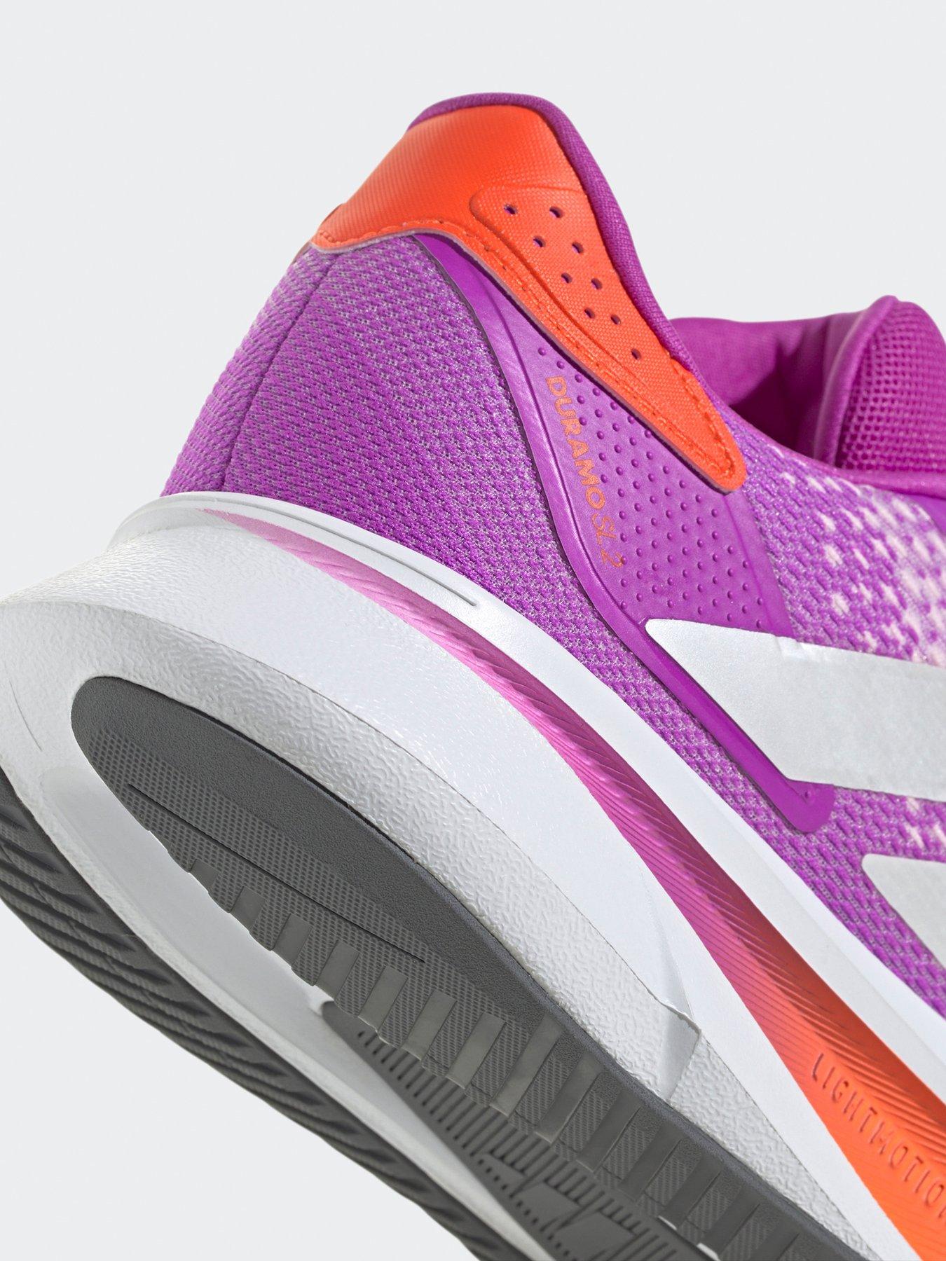  image of adidas-womens-running-duramo-sl2-trainers-purpleimpact-orange