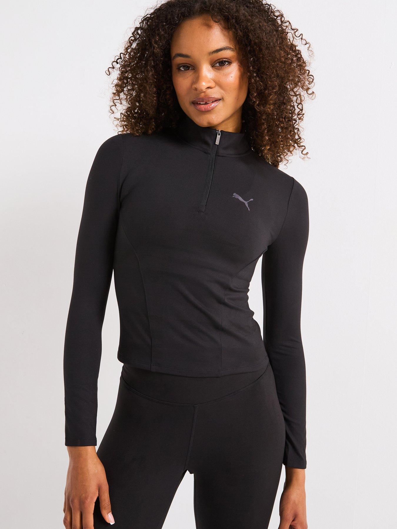 undefined Womens Training Evolve 1/2 Zip Top - Black