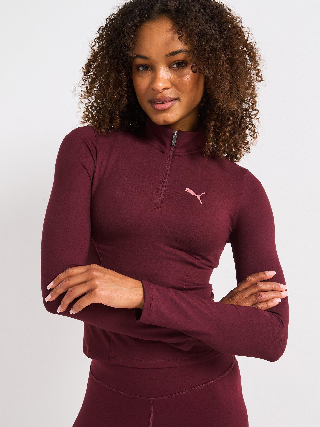 undefined Womens Training Evolve 1/2 Zip Top - Purple