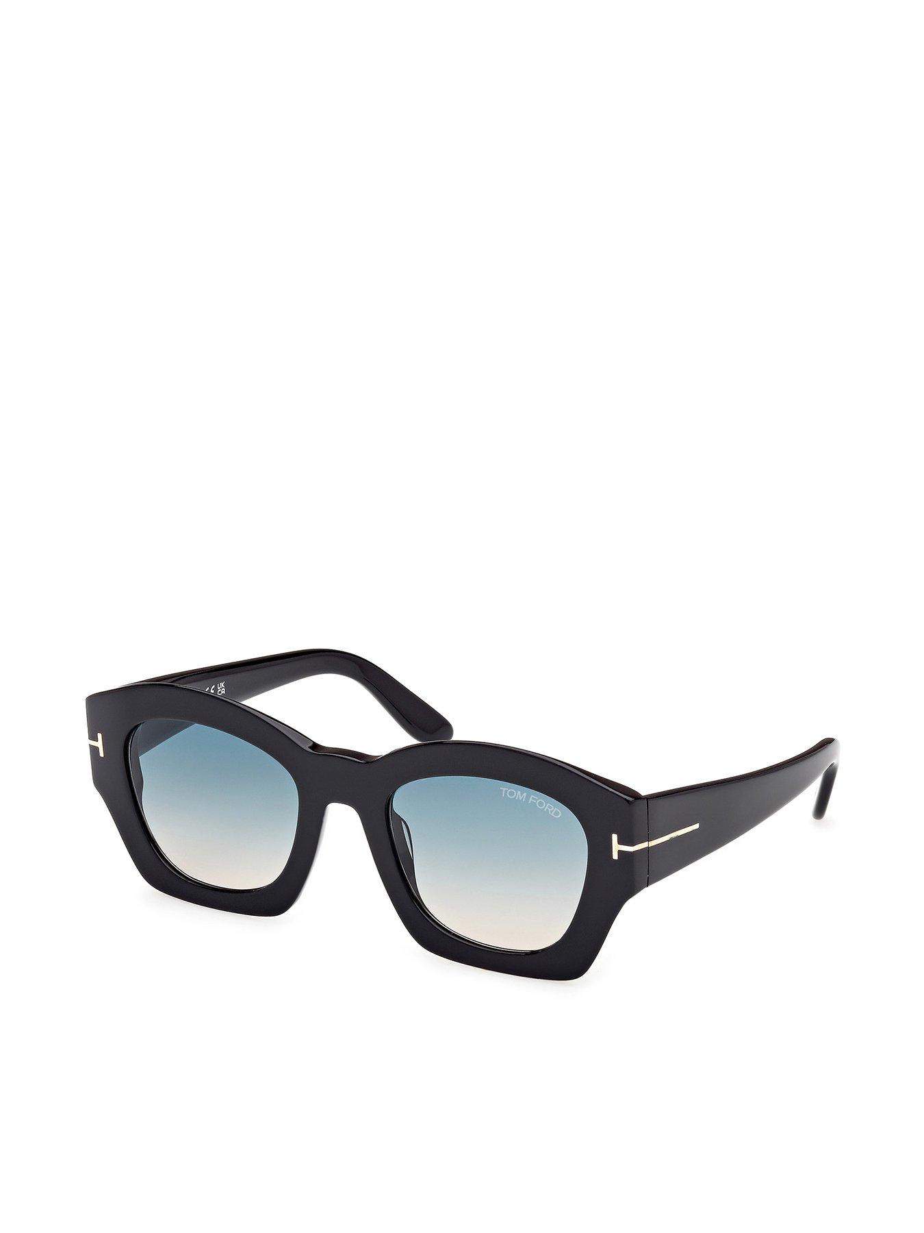  image of tom-ford-guilliana-geometric-sunglasses-shiny-black