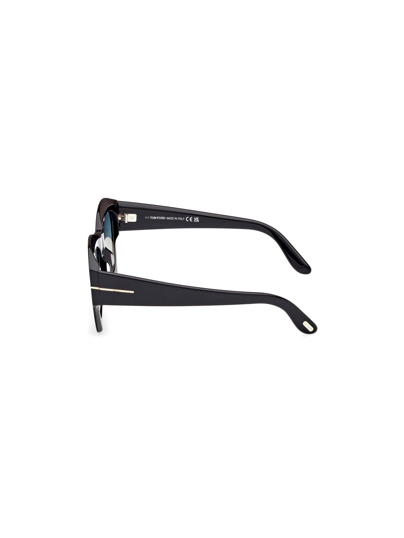  image of tom-ford-guilliana-geometric-sunglasses-shiny-black