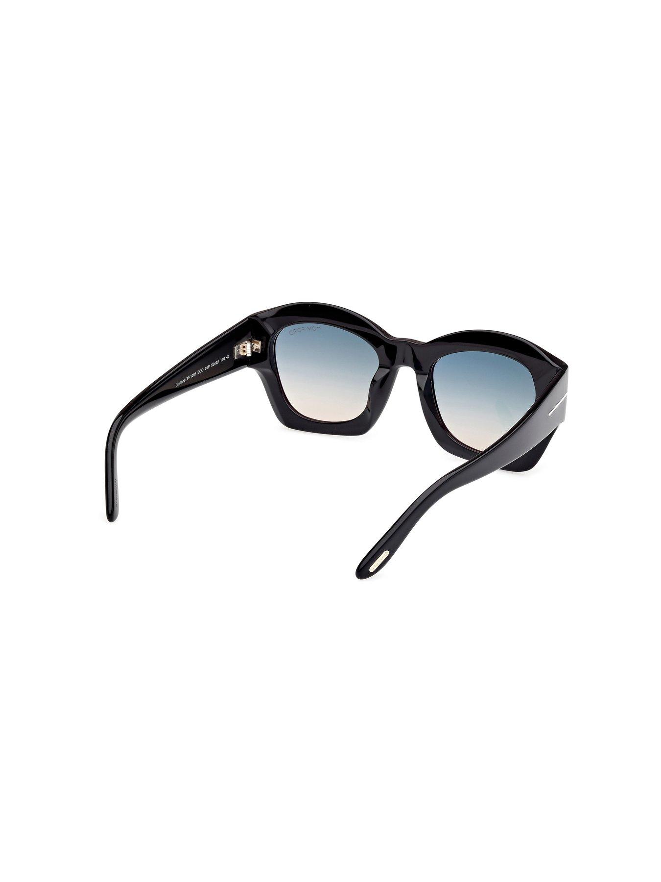  image of tom-ford-guilliana-geometric-sunglasses-shiny-black