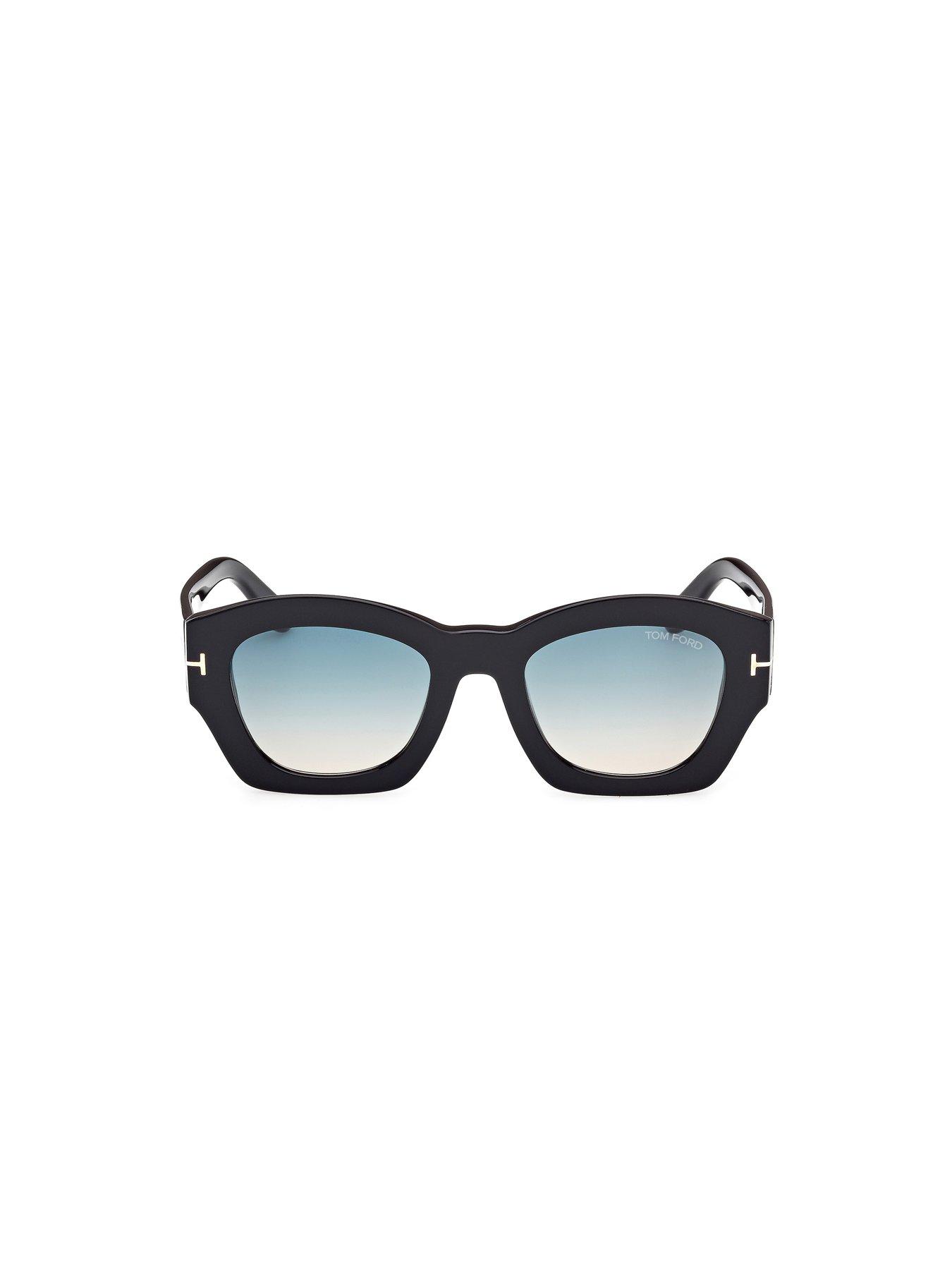  image of tom-ford-guilliana-geometric-sunglasses-shiny-black