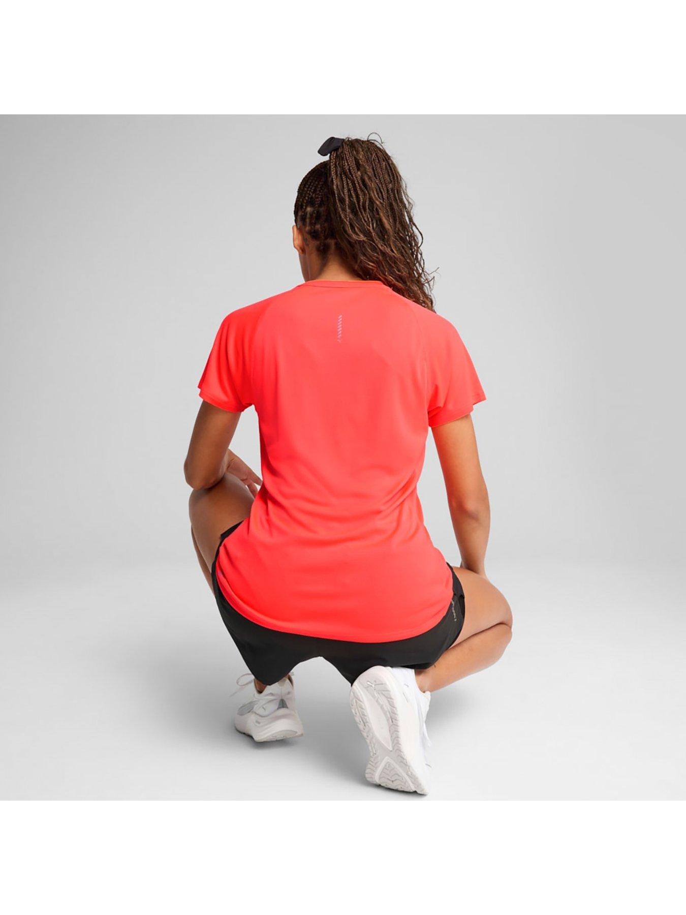 stillFront image of puma-womens-running-velocity-t-shirt-red