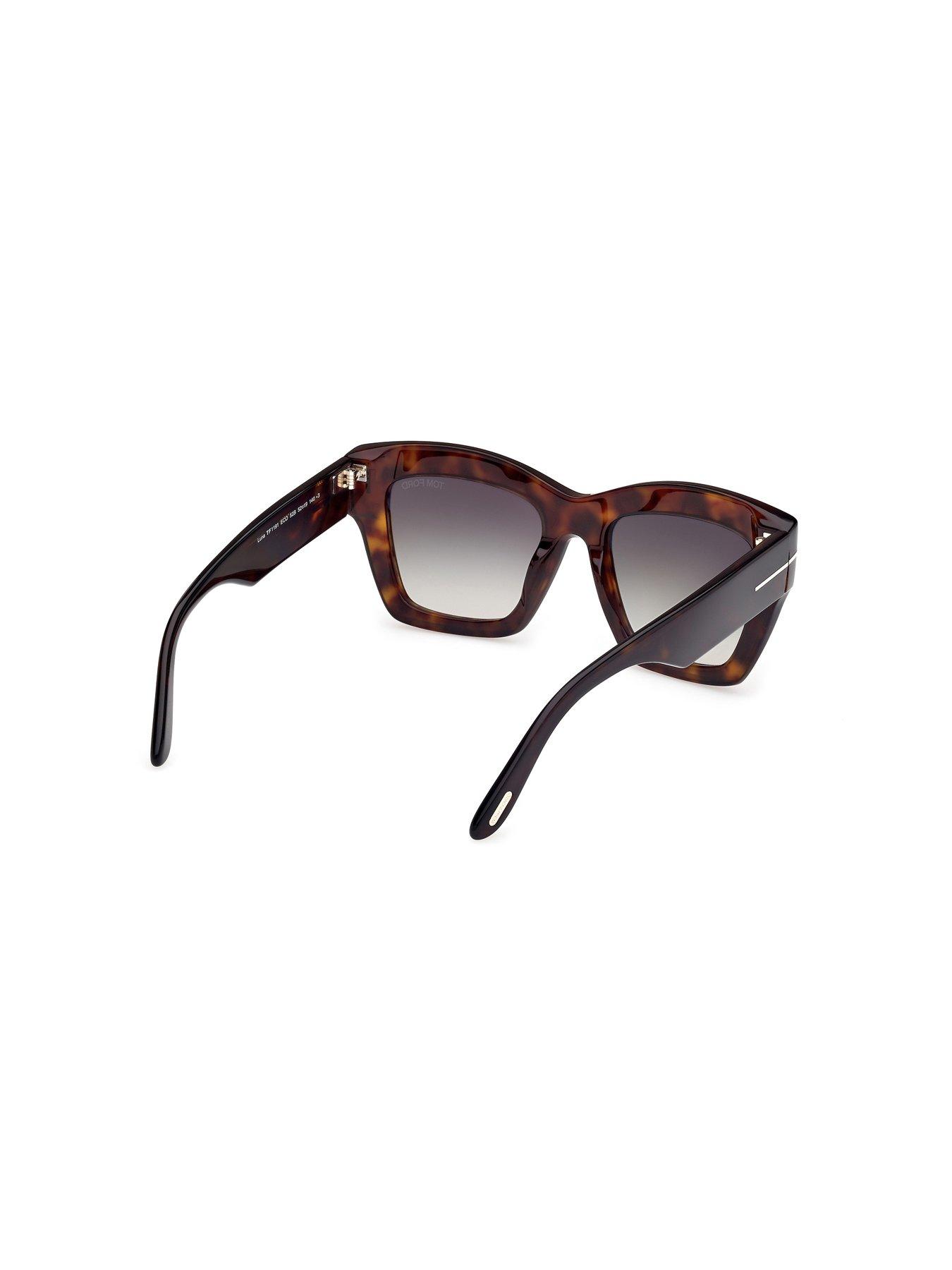  image of tom-ford-luna-butterfly-sunglasses-dark-havana