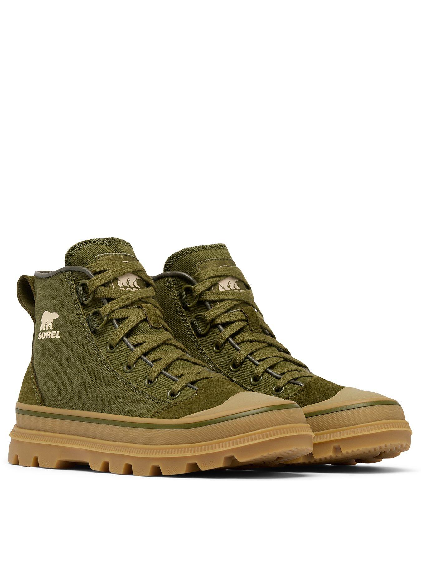  image of sorel-womens-scout-n-about-mid-sneaker-green