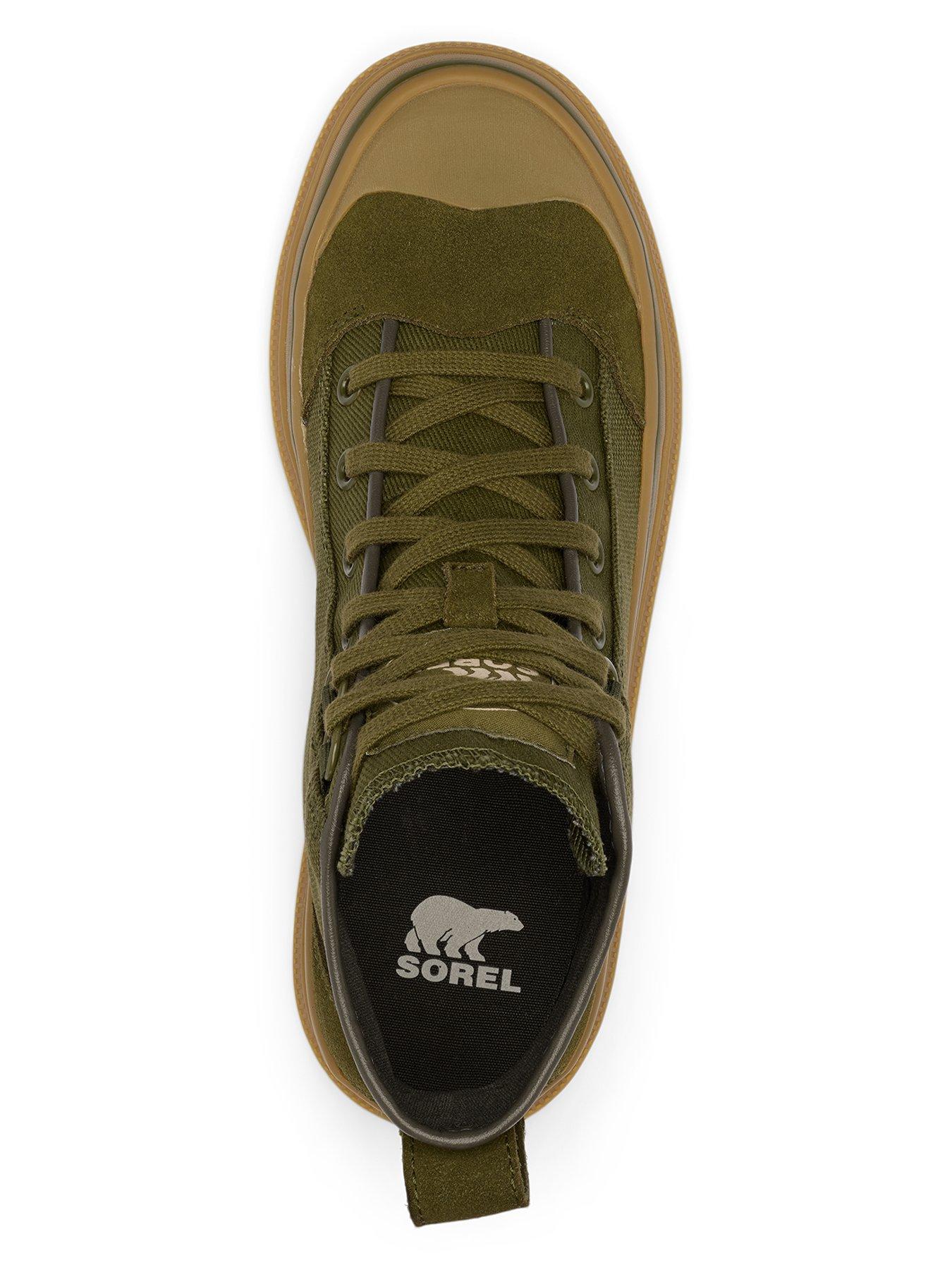  image of sorel-womens-scout-n-about-mid-sneaker-green