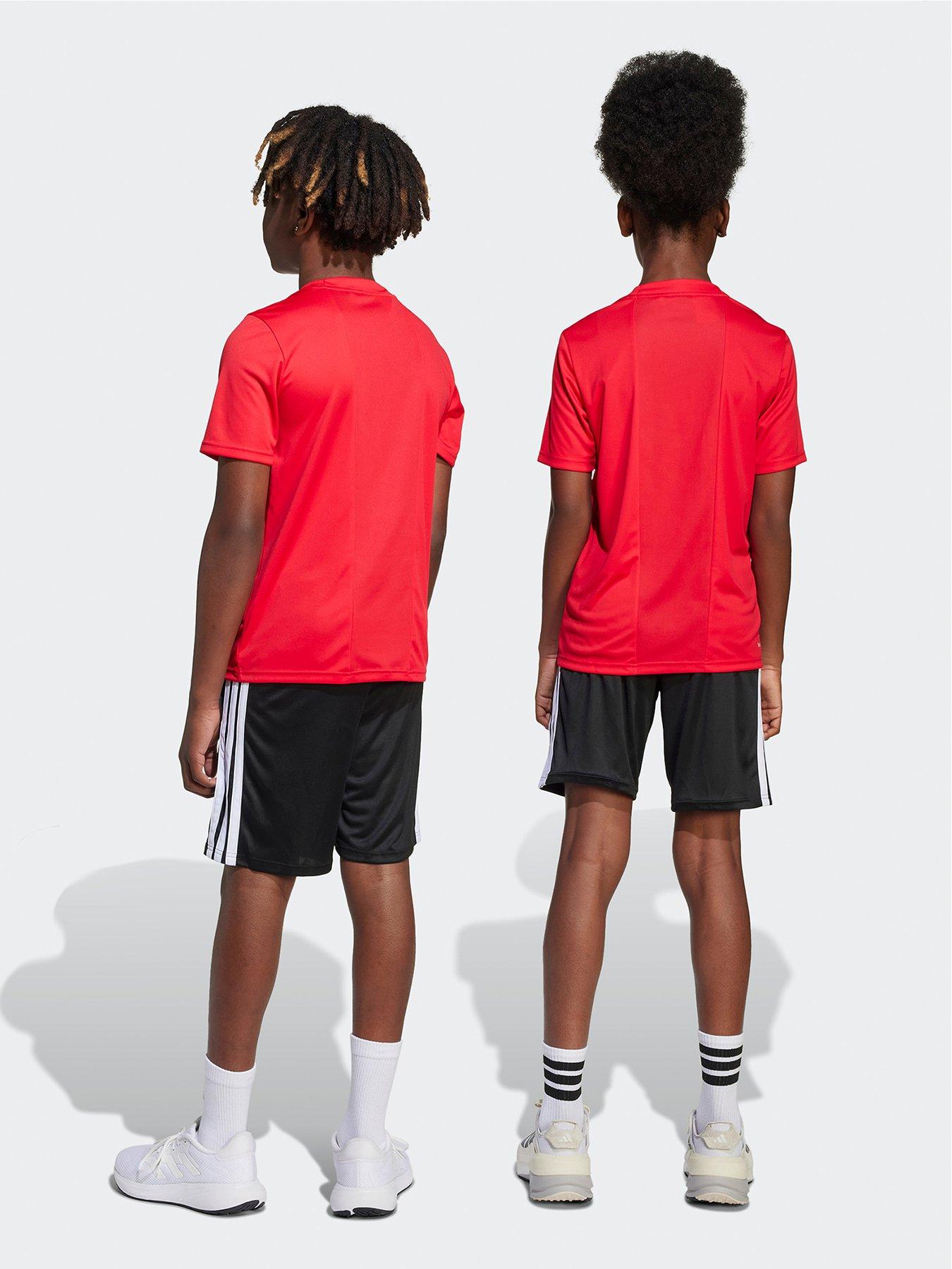 Image 2 of 5 of adidas Junior Boys Train Essentials 3 Stripe Set - Pure Ruby/Black