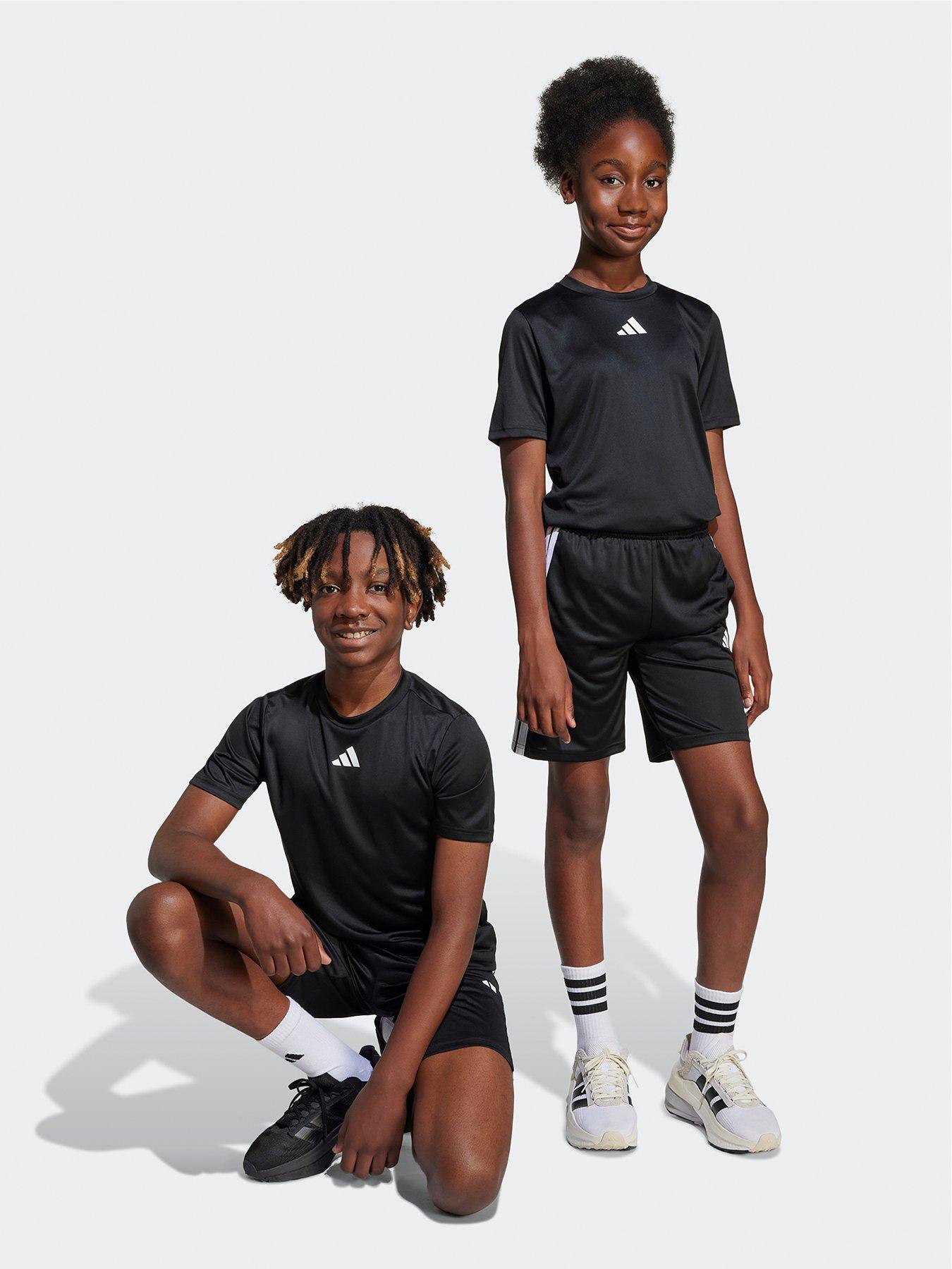 front image of adidas-junior-boys-train-essentials-3-stripe-set-black