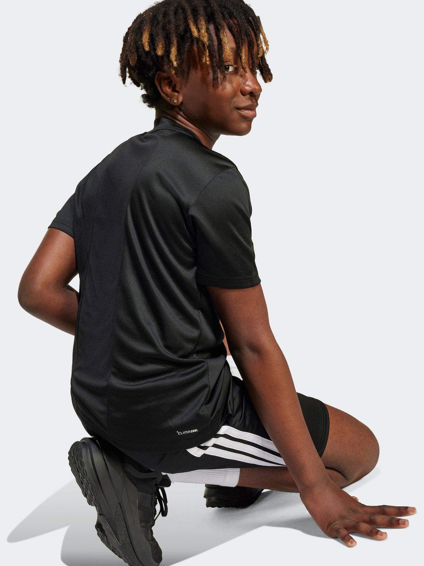  image of adidas-junior-boys-train-essentials-3-stripe-set-black