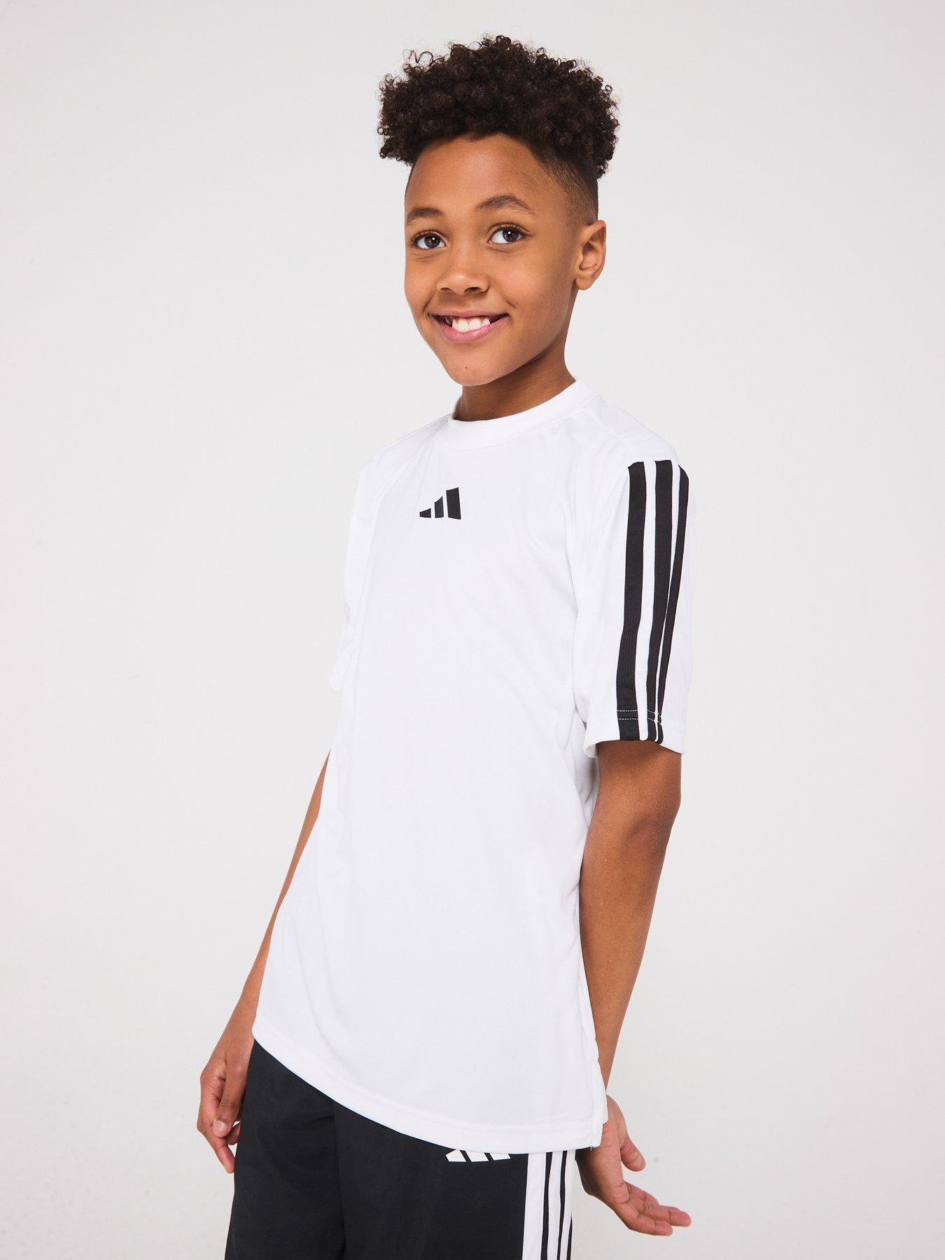  image of adidas-junior-boys-train-essentials-3-stripe-t-shirt-white