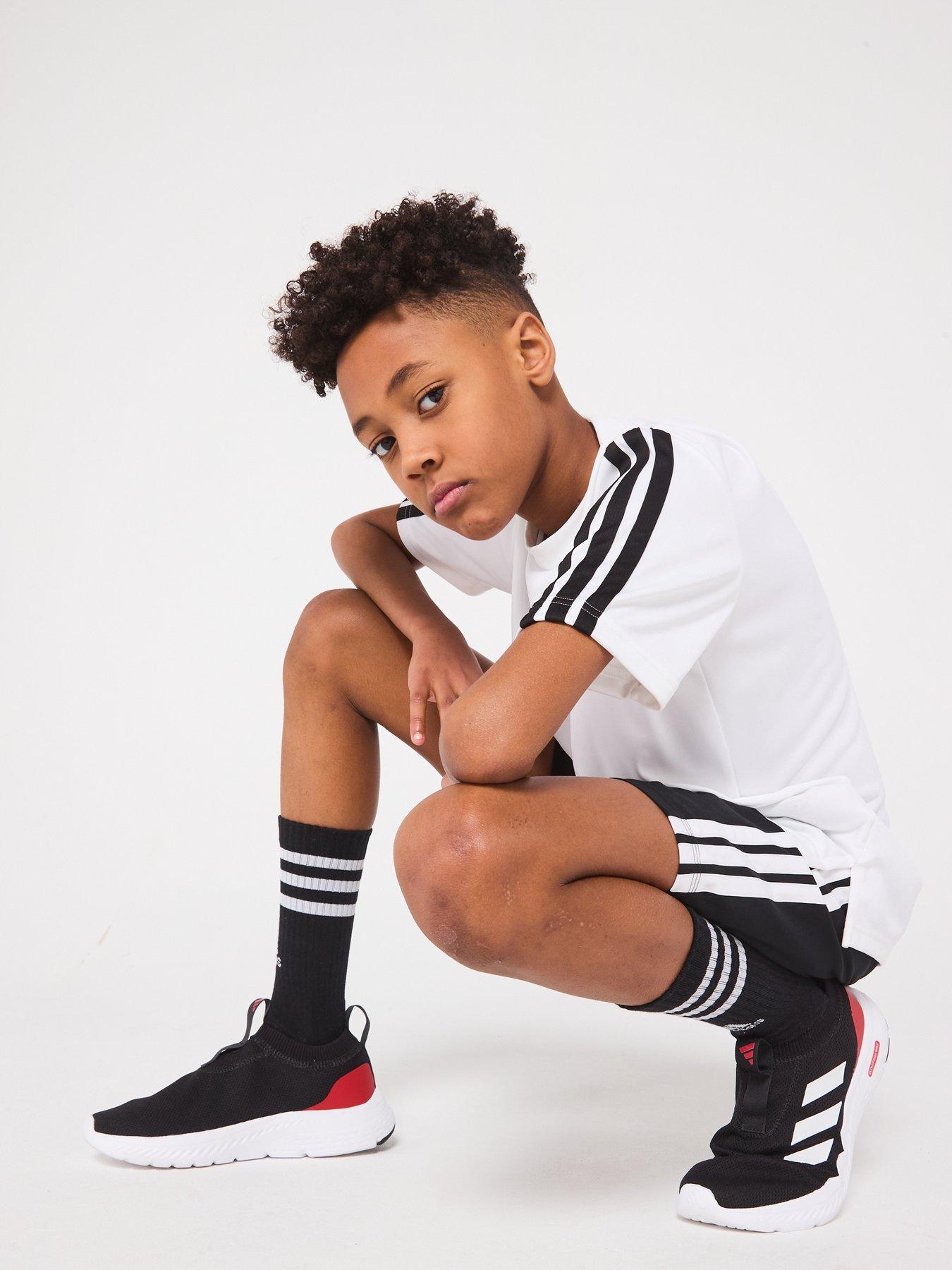  image of adidas-junior-boys-train-essentials-3-stripe-t-shirt-white