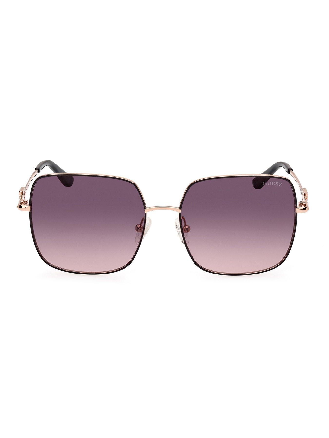  image of guess-square-metal-frame-logo-sunglasses-blackother