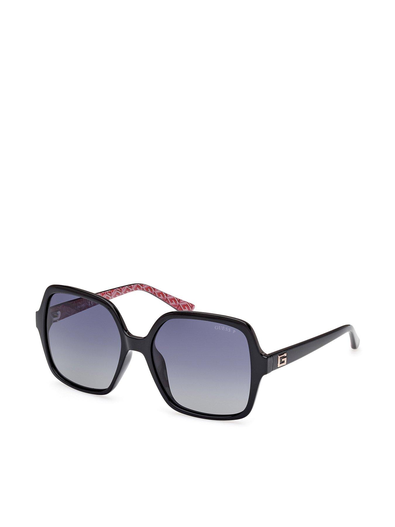 Image 1 of 4 of Guess Square Oversized Sunglasses - Black