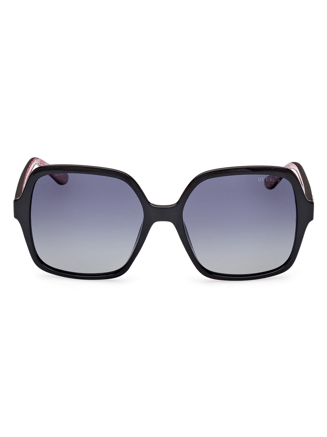 Image 4 of 4 of Guess Square Oversized Sunglasses - Black