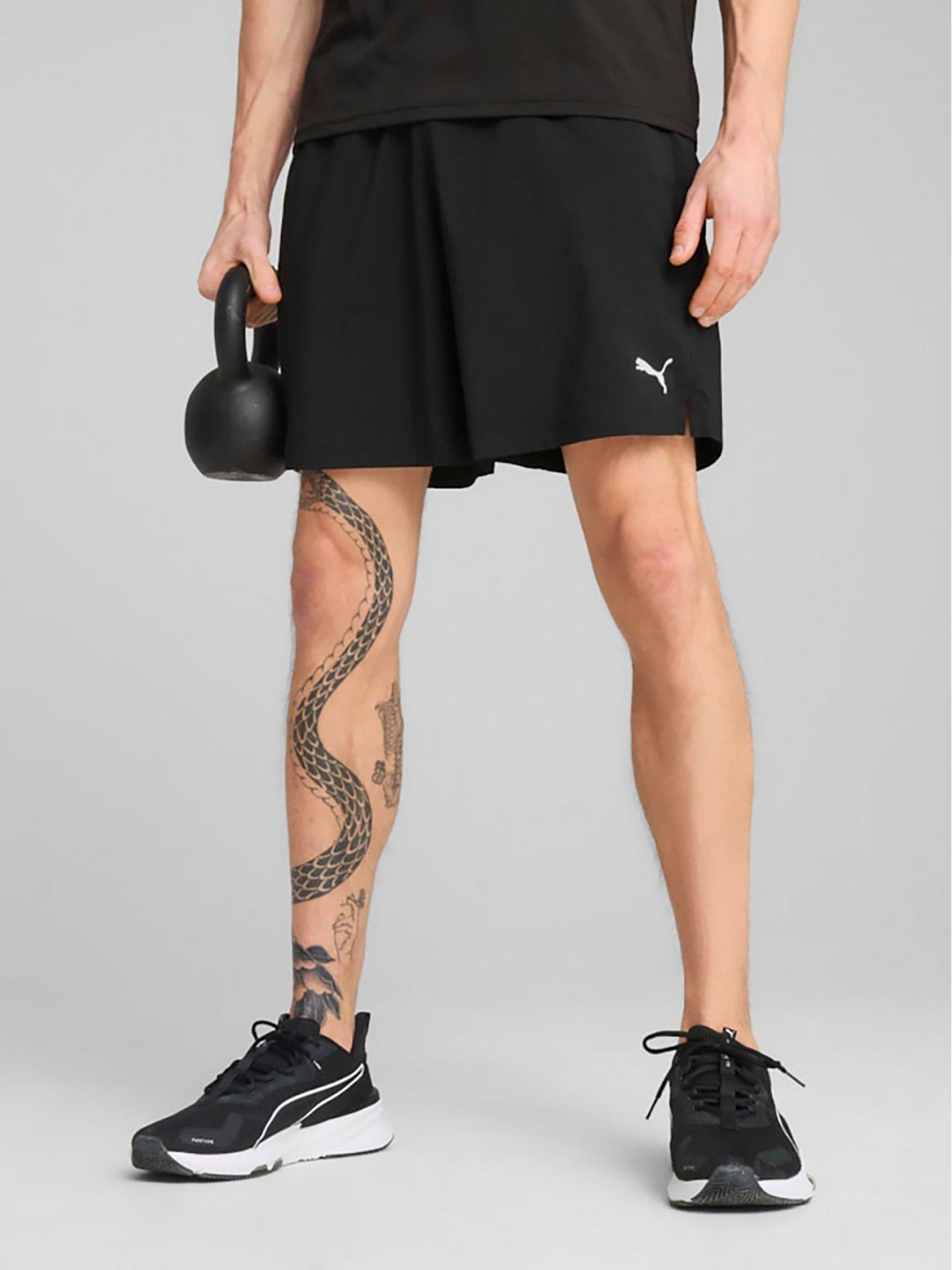  image of puma-mens-training-essentials-7-inch-woven-shorts-black