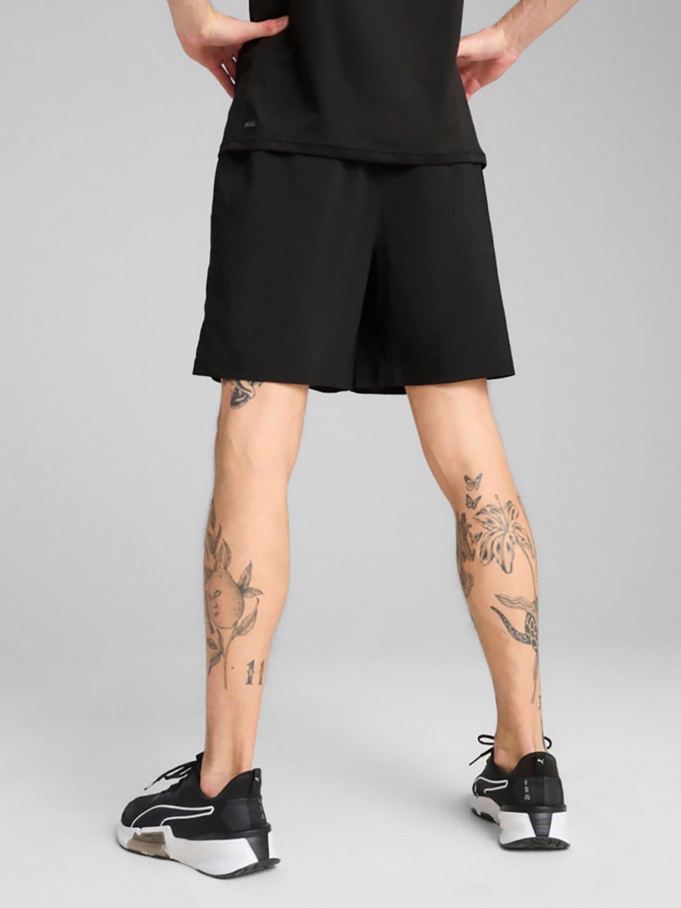  image of puma-mens-training-essentials-7-inch-woven-shorts-black