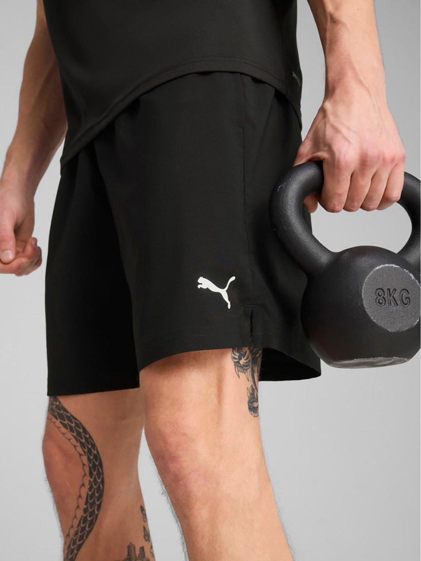  image of puma-mens-training-essentials-7-inch-woven-shorts-black