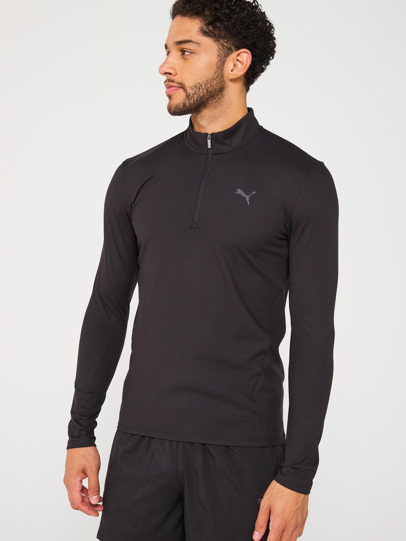 Puma Men's Training Evolve Slim Fit 1/2 Zip Top - Black