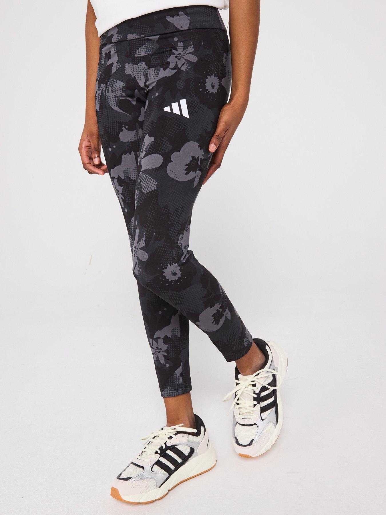 adidas-junior-girls-training-essentials-printed-tights-greycarbonblack