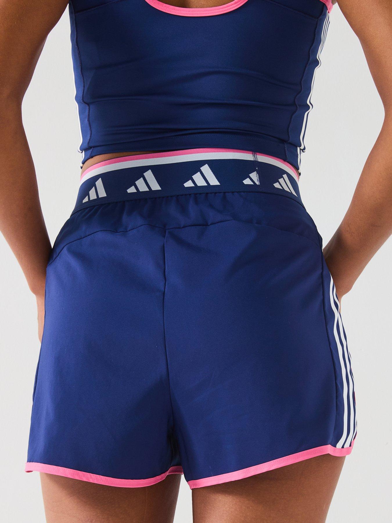 adidas Womens Training Hyperglam Woven Shorts - Dark Blue