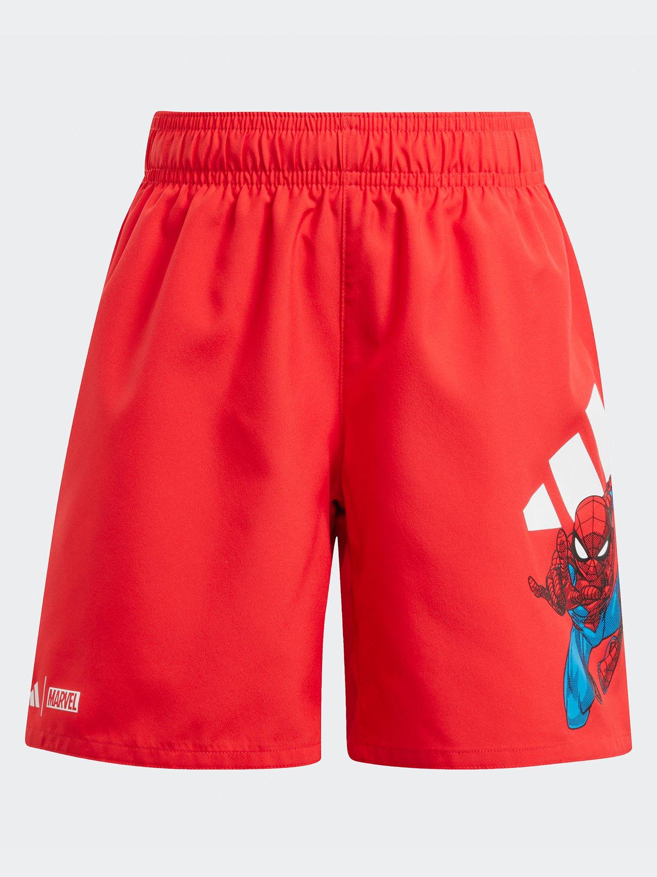 adidas-kids-boys-spiderman-swim-shorts-red