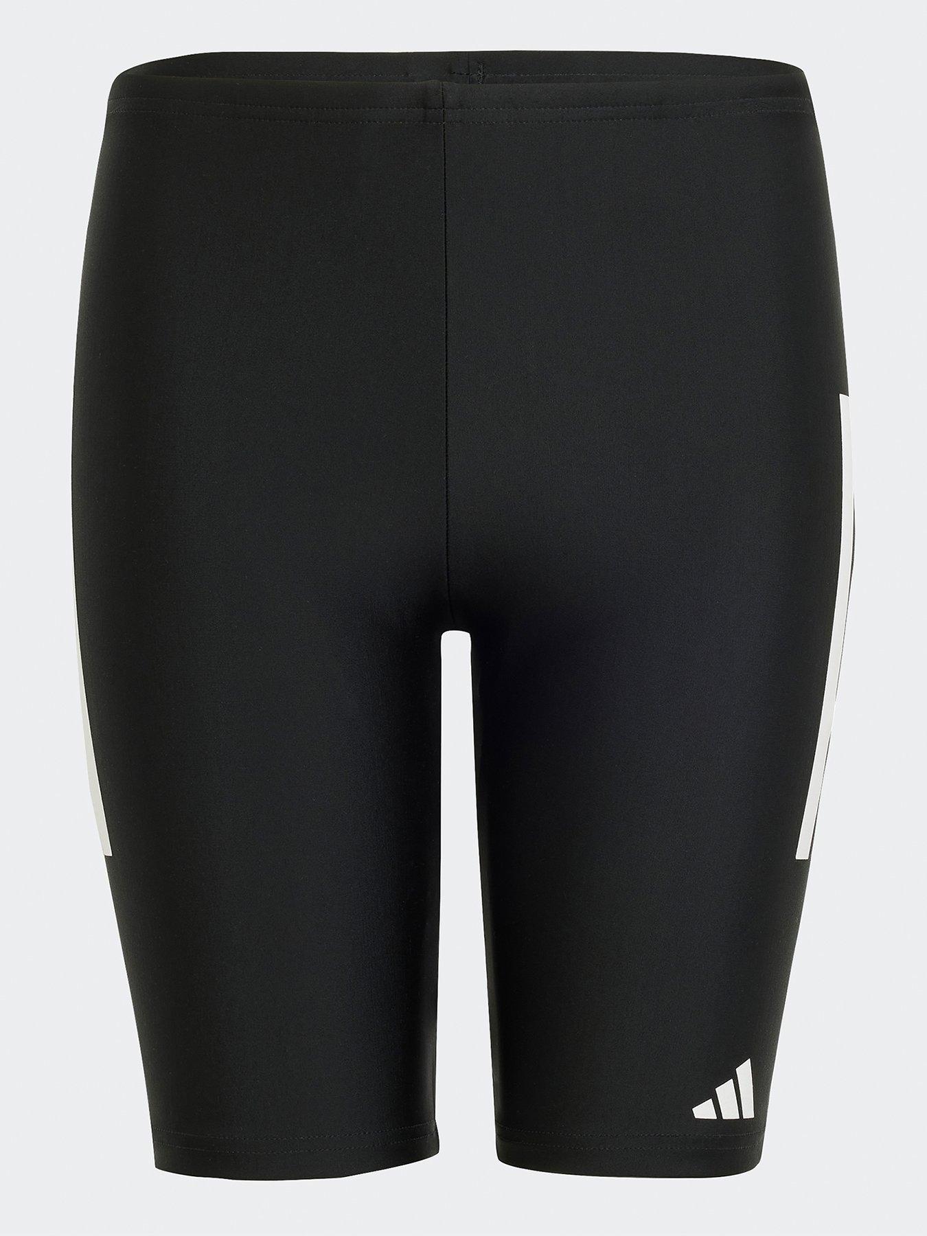 undefined Junior Boys 3 Stripe Jammer Swim Shorts - Black